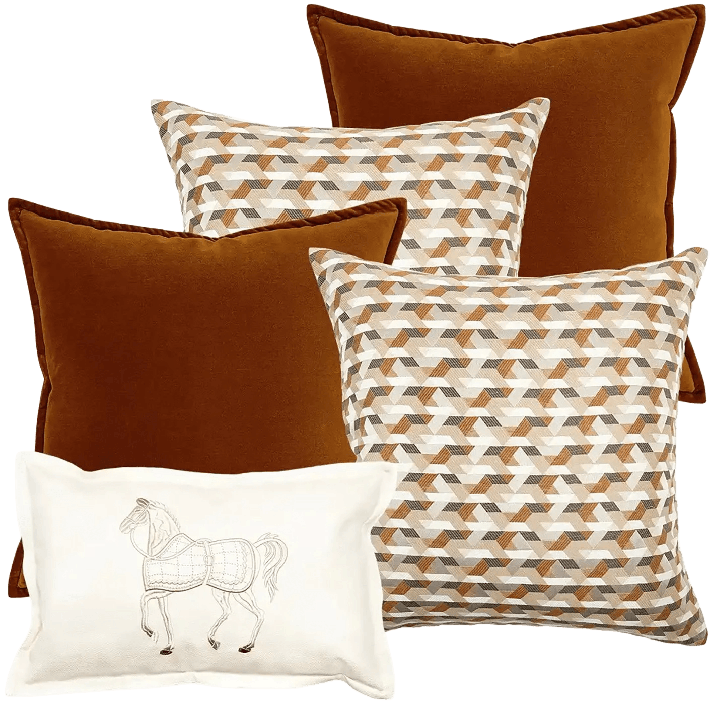 Adira Bundle bundle - indoor in rust, orange, beige and white, shown in a product front view as image 1