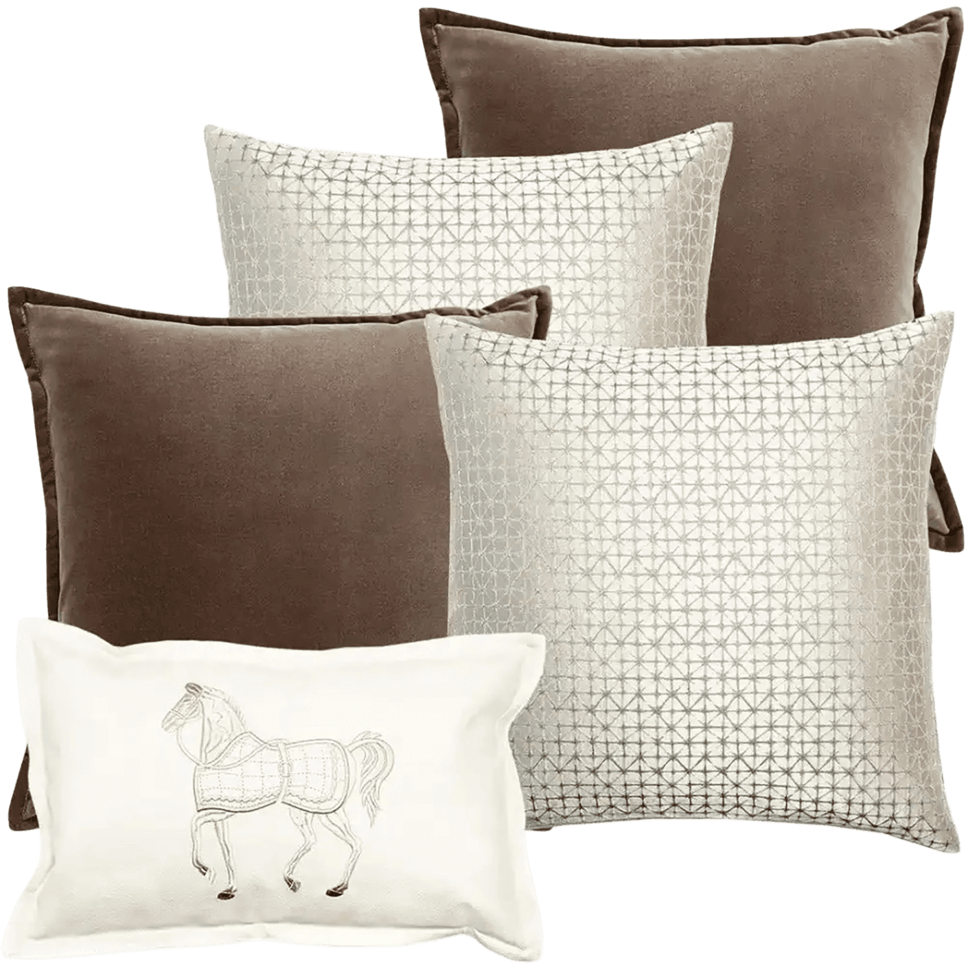 Lina Bundle bundle - indoor in brown, silver and white, shown in a product front view as image 1