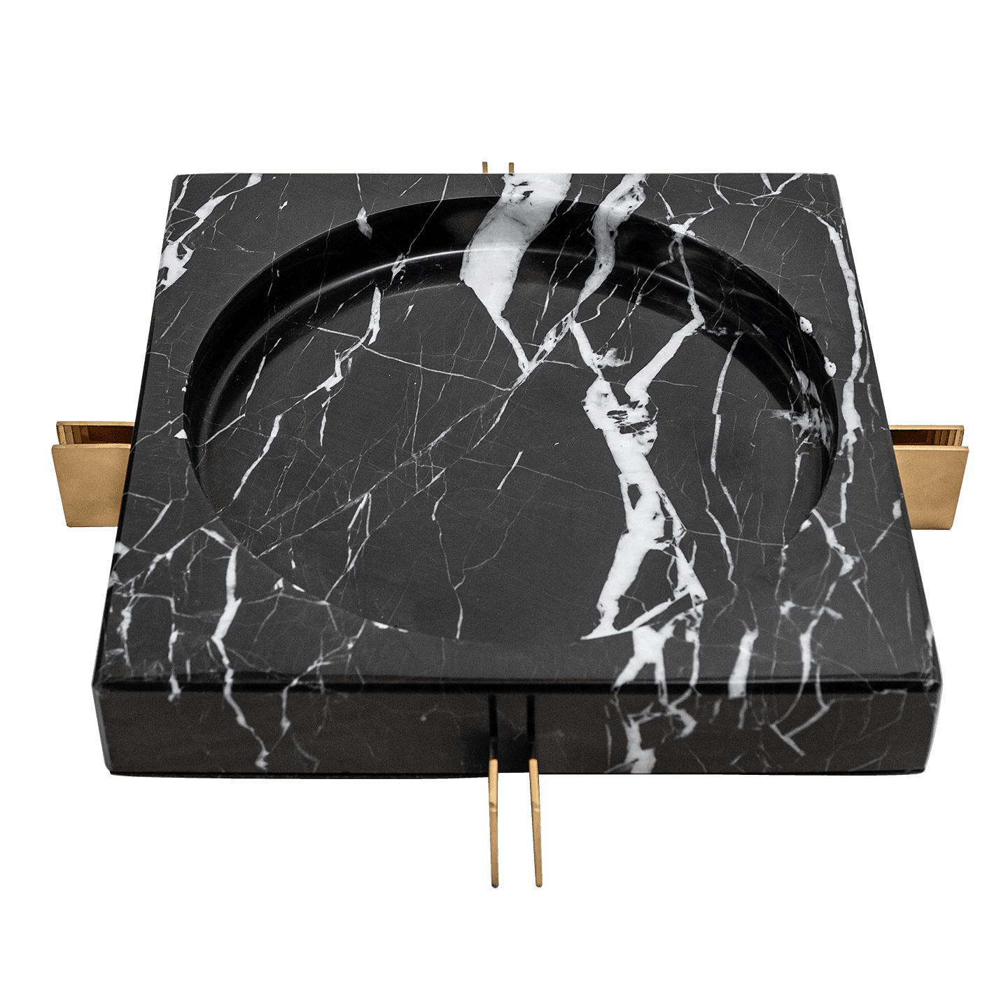 Dennis Bandiagara III trays in black and gold, shown in a product top view as image 1