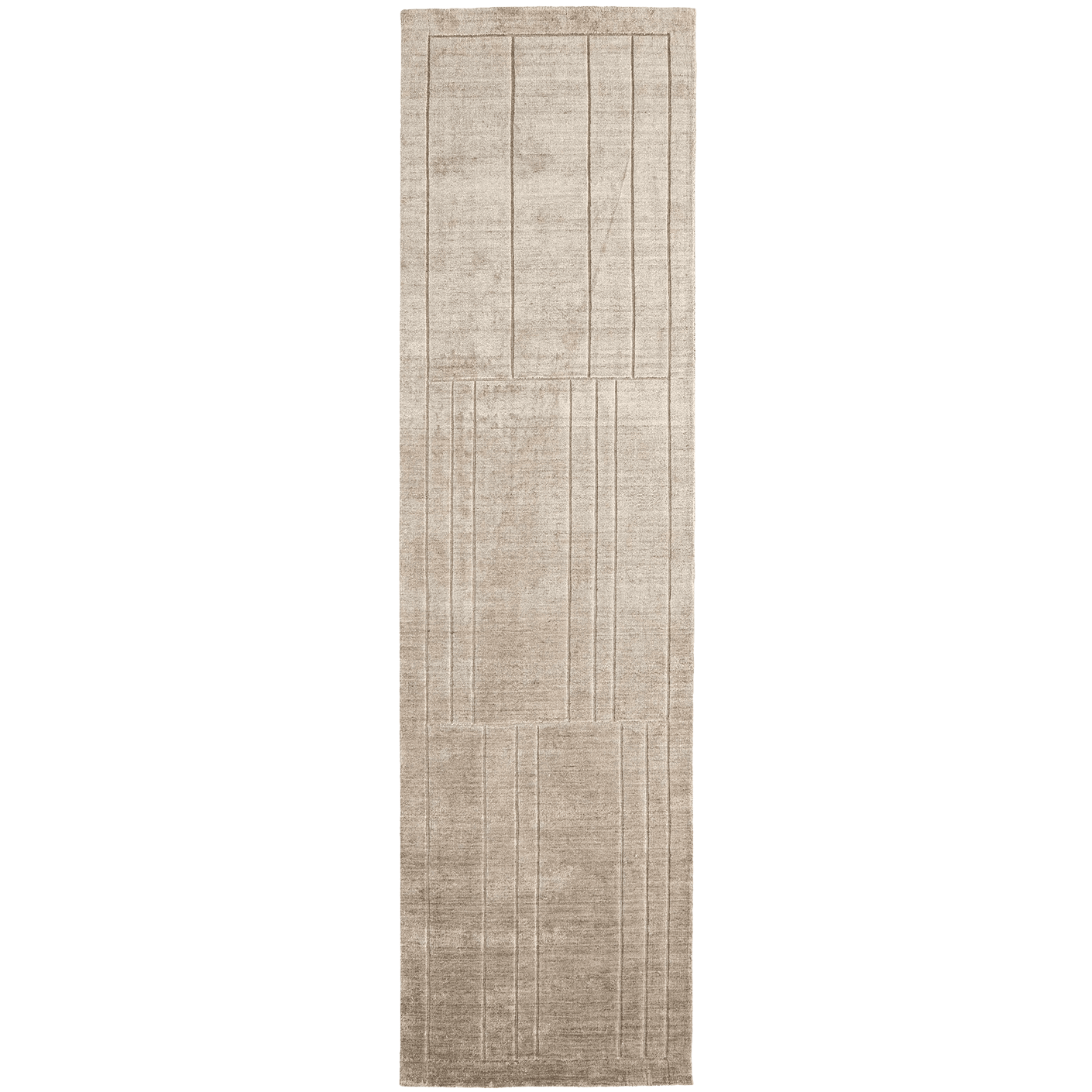 Elliot Sandy carpets in beige and taupe, shown in a product top view as image 1