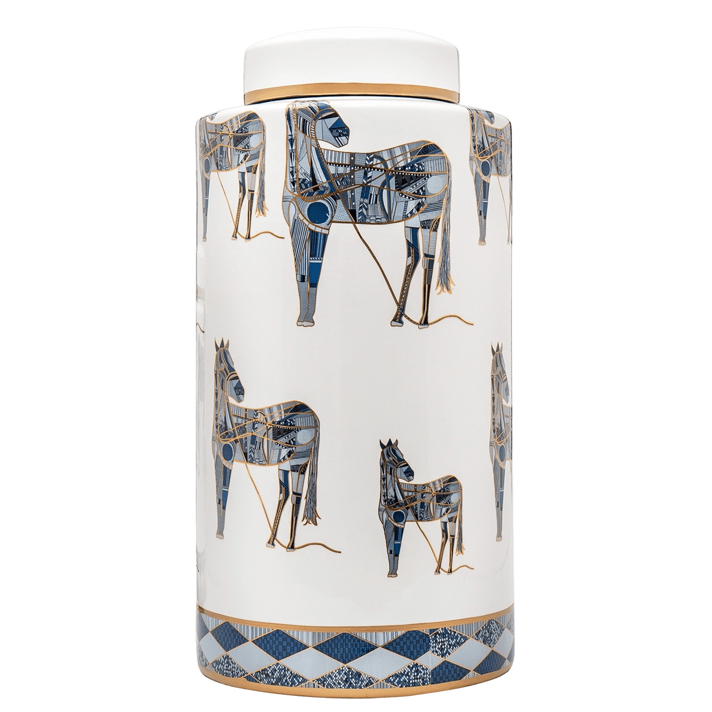 Eloisa Arneson vases in white and blue, shown in a product front view as image 1