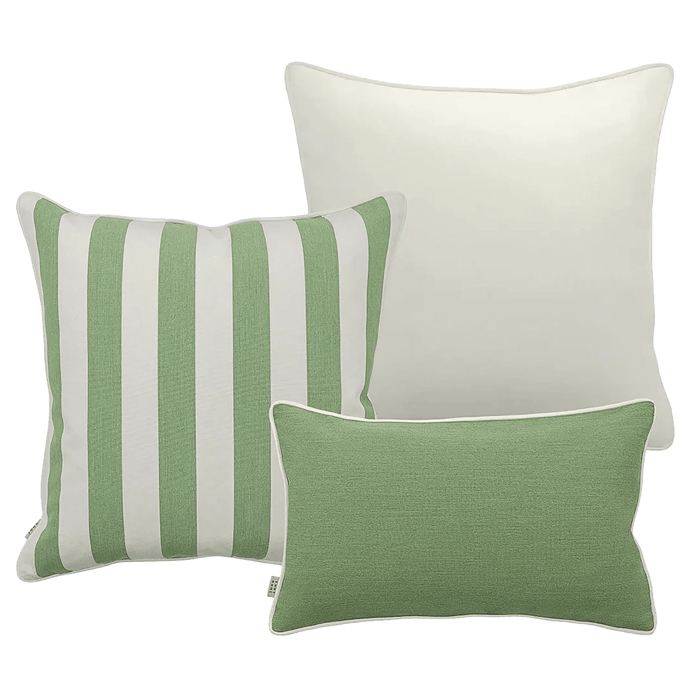 Elovie Bundle outdoor bundles in green and ivory, shown in a product as image 1
