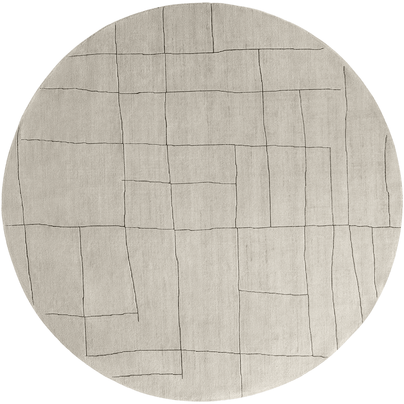 Emme Bianca carpets in off white, shown in a product top view as image 1