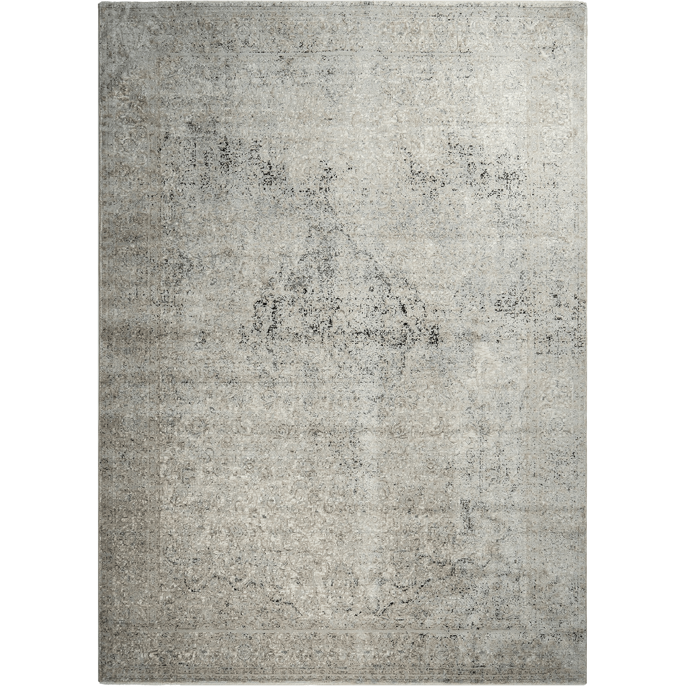 Ethan Dune carpets in grey and beige, shown in a product top view as image 1