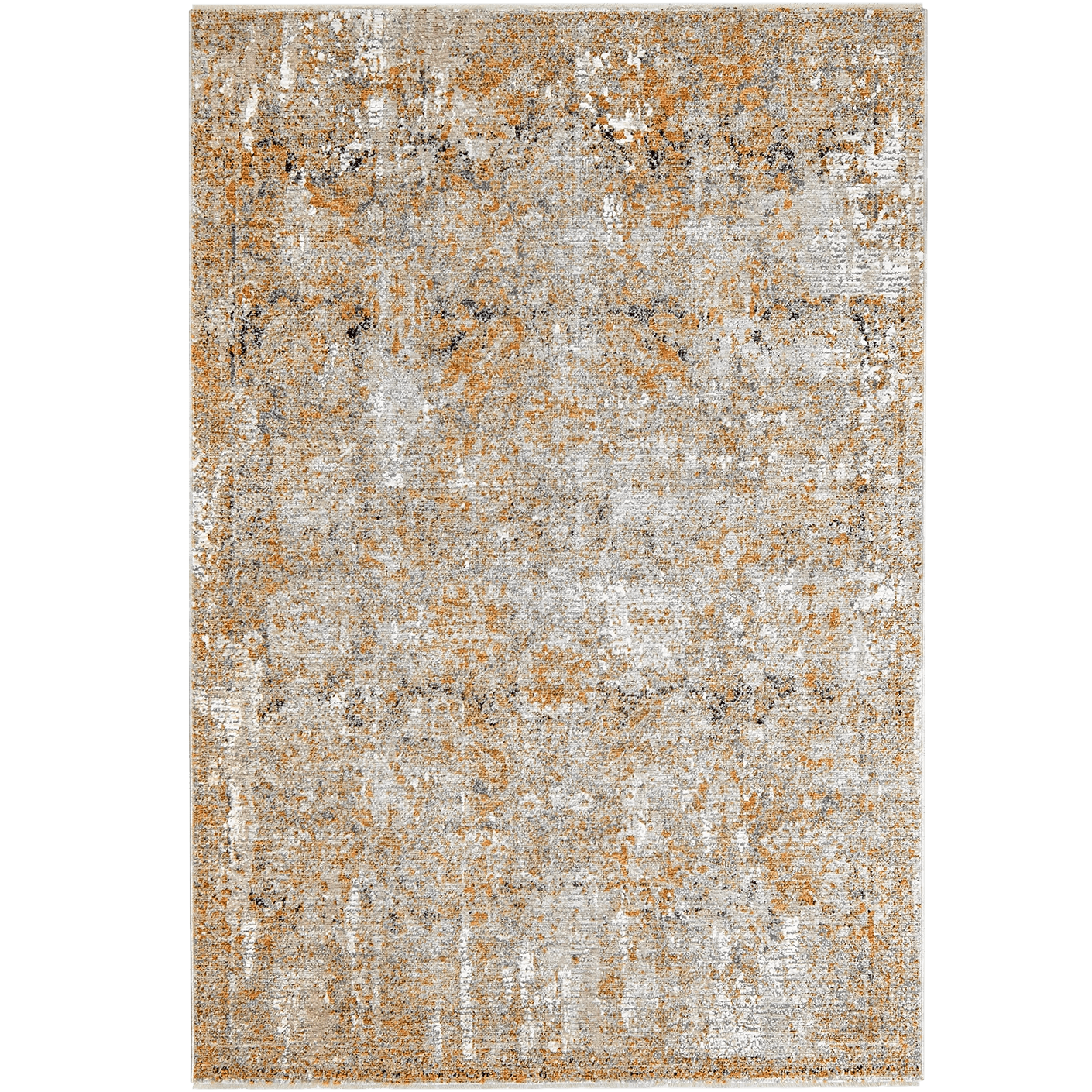 Ethan Goldberg carpets in rust, grey and gold, shown in a product top view as image 1