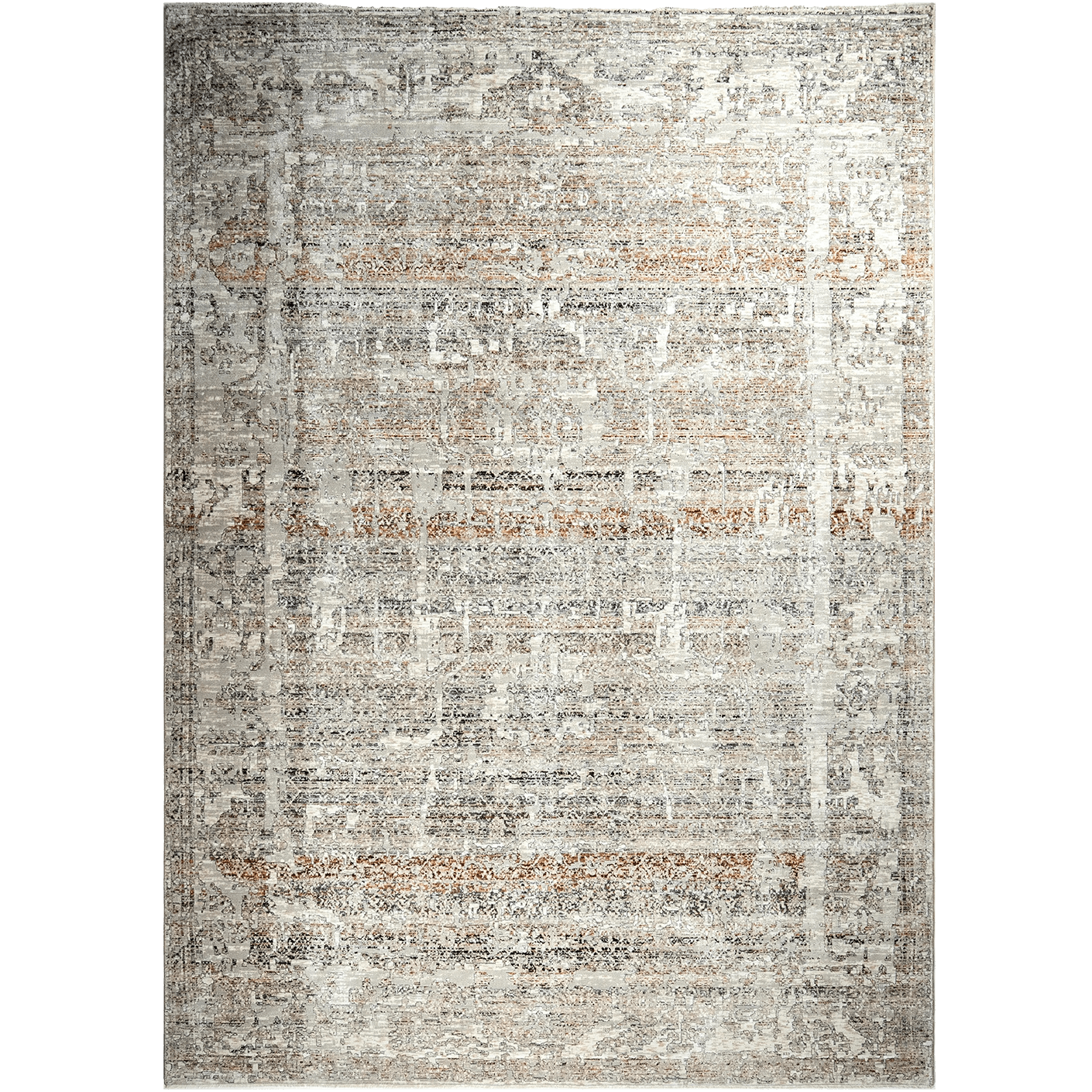Ethan Martin carpets in beige and grey, shown in a product top view as image 1