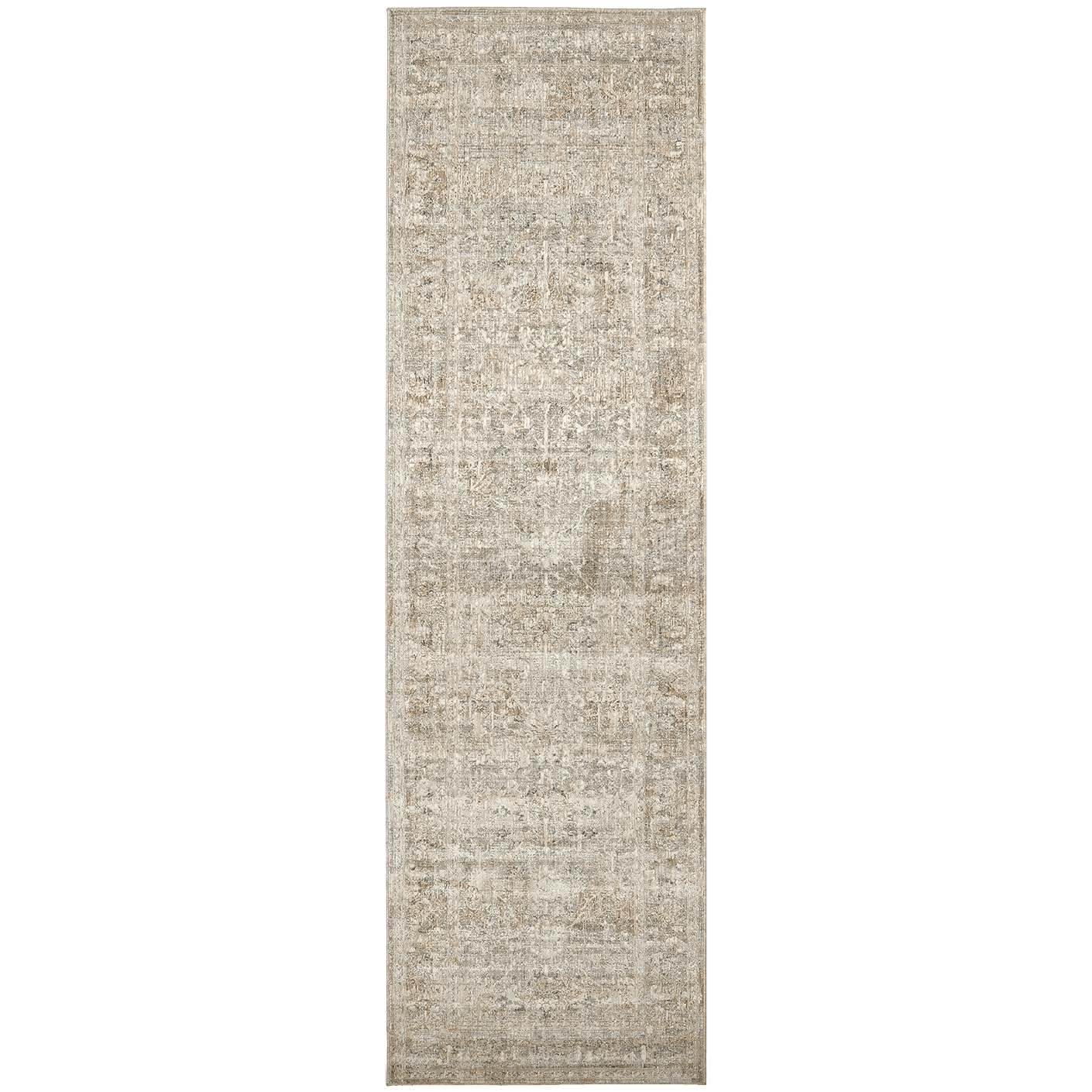 Hana Sandy carpets in beige and taupe, shown in a product top view as image 1