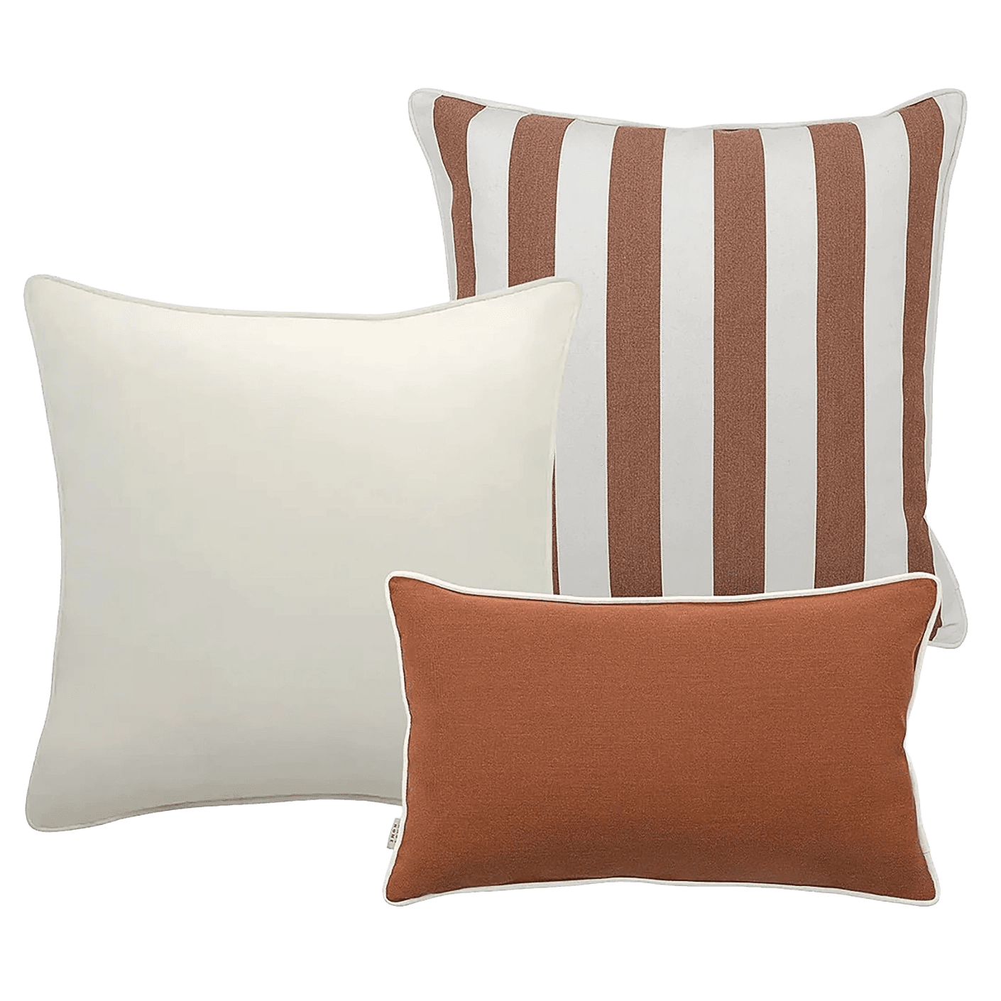 Haneen Bundle outdoor bundles in rust and ivory, shown in a product as image 1