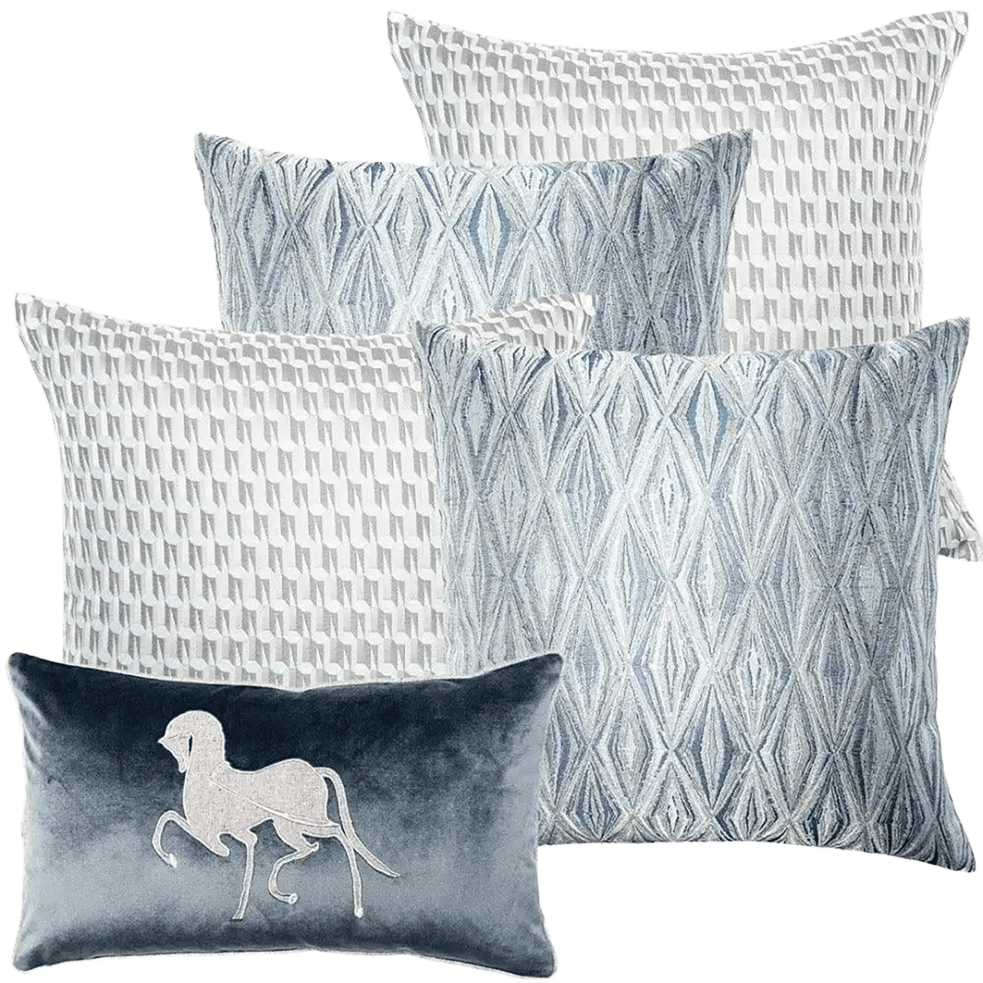 Edwin Bundle bundle - indoor in blue, silver and white, shown in a product front view as image 1