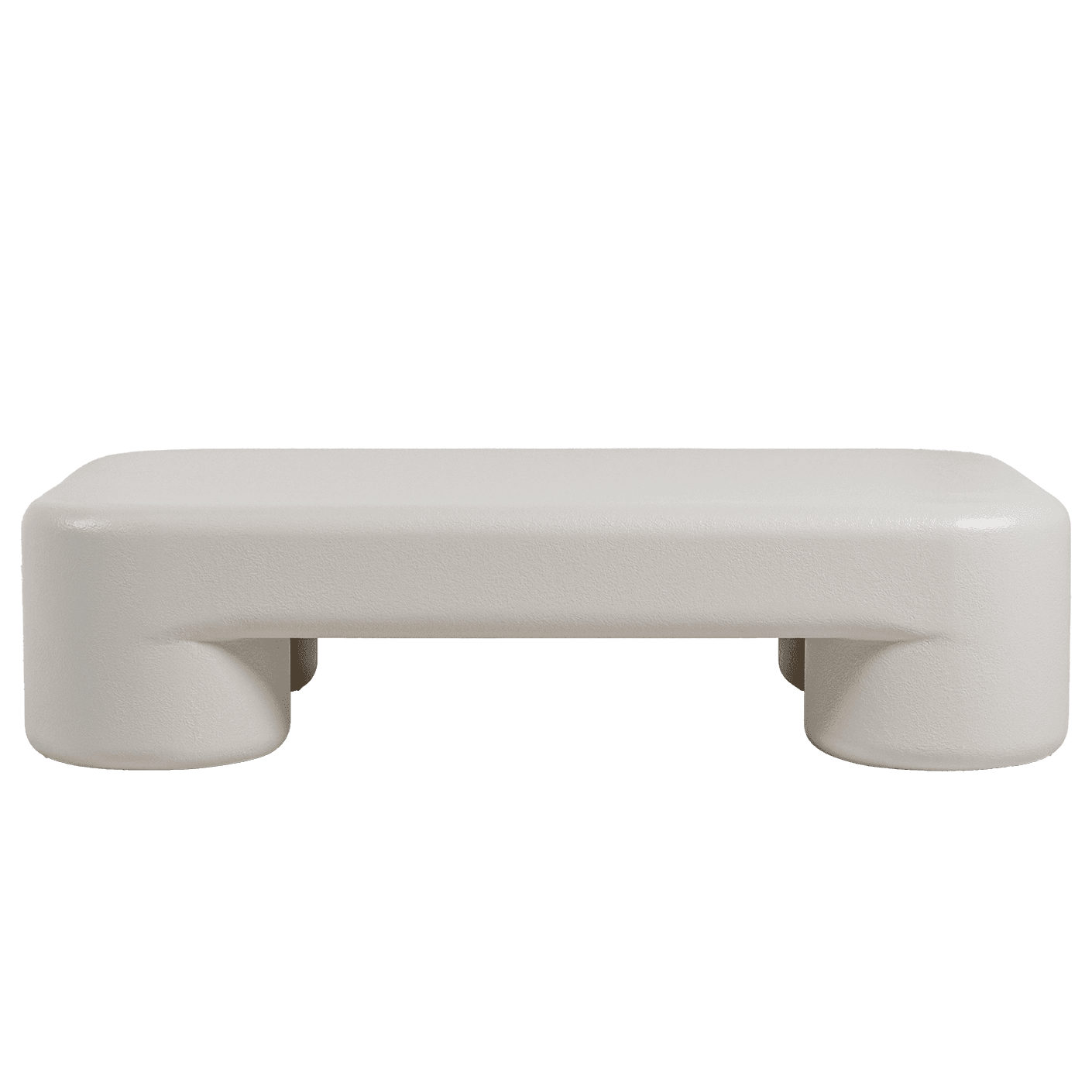 Bari coffee table in soft ivory and stone, shown in a product front view as image 1