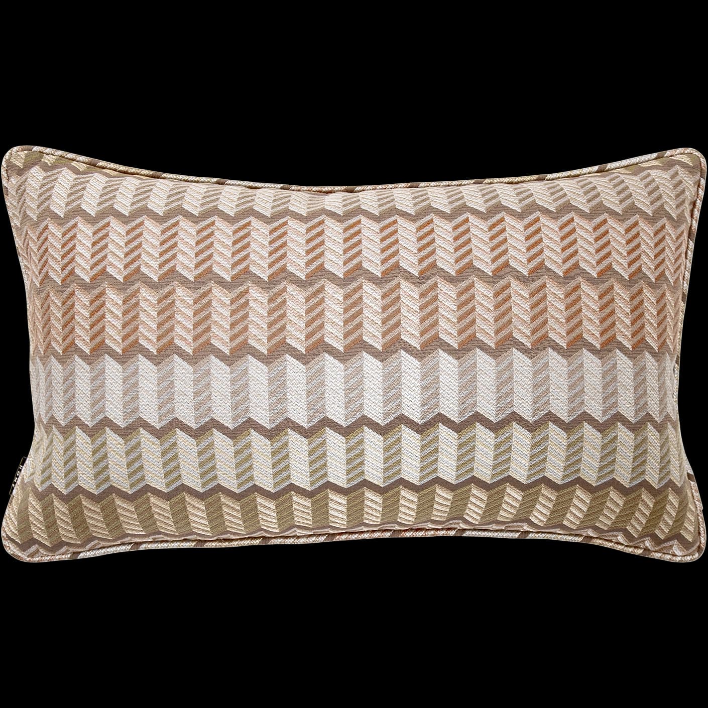 Cecilia Hodler II cushion in orange, yellow and multicolour, shown in a product front view as image 1