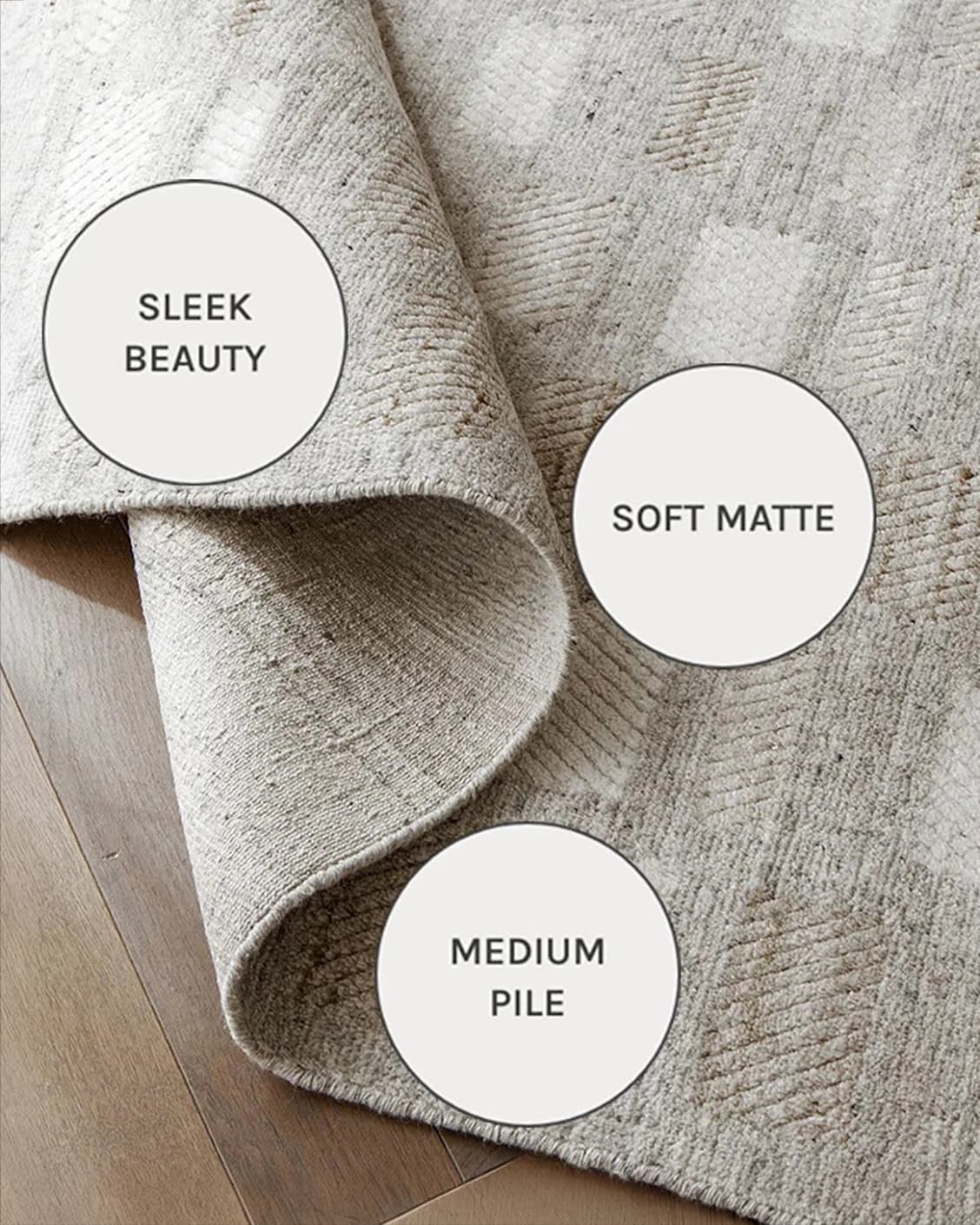 Dante Ashton carpets in grey and beige, shown in a close-up as image 10