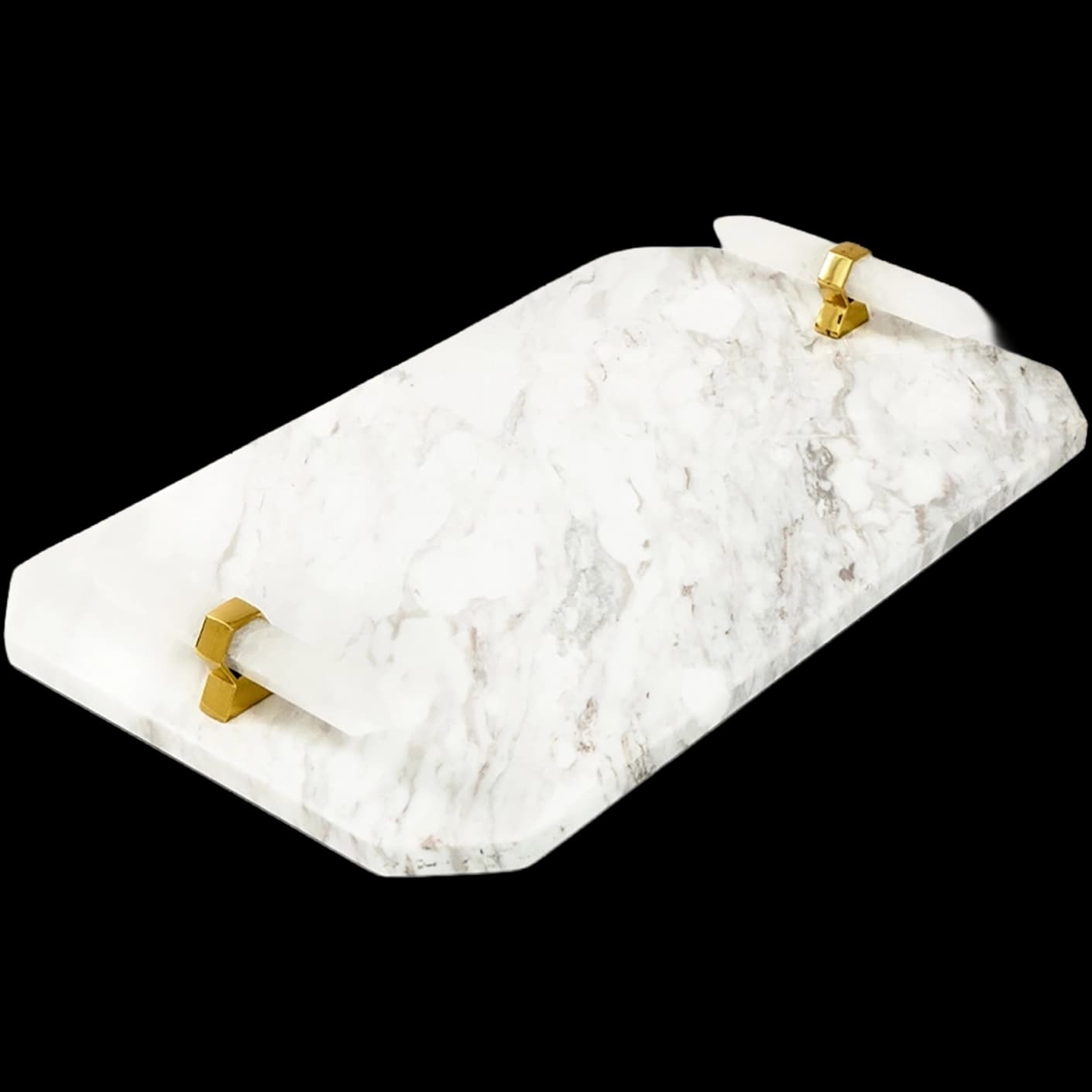 Fabian Bandiagara trays in white and gold, shown in a product top view as image 1