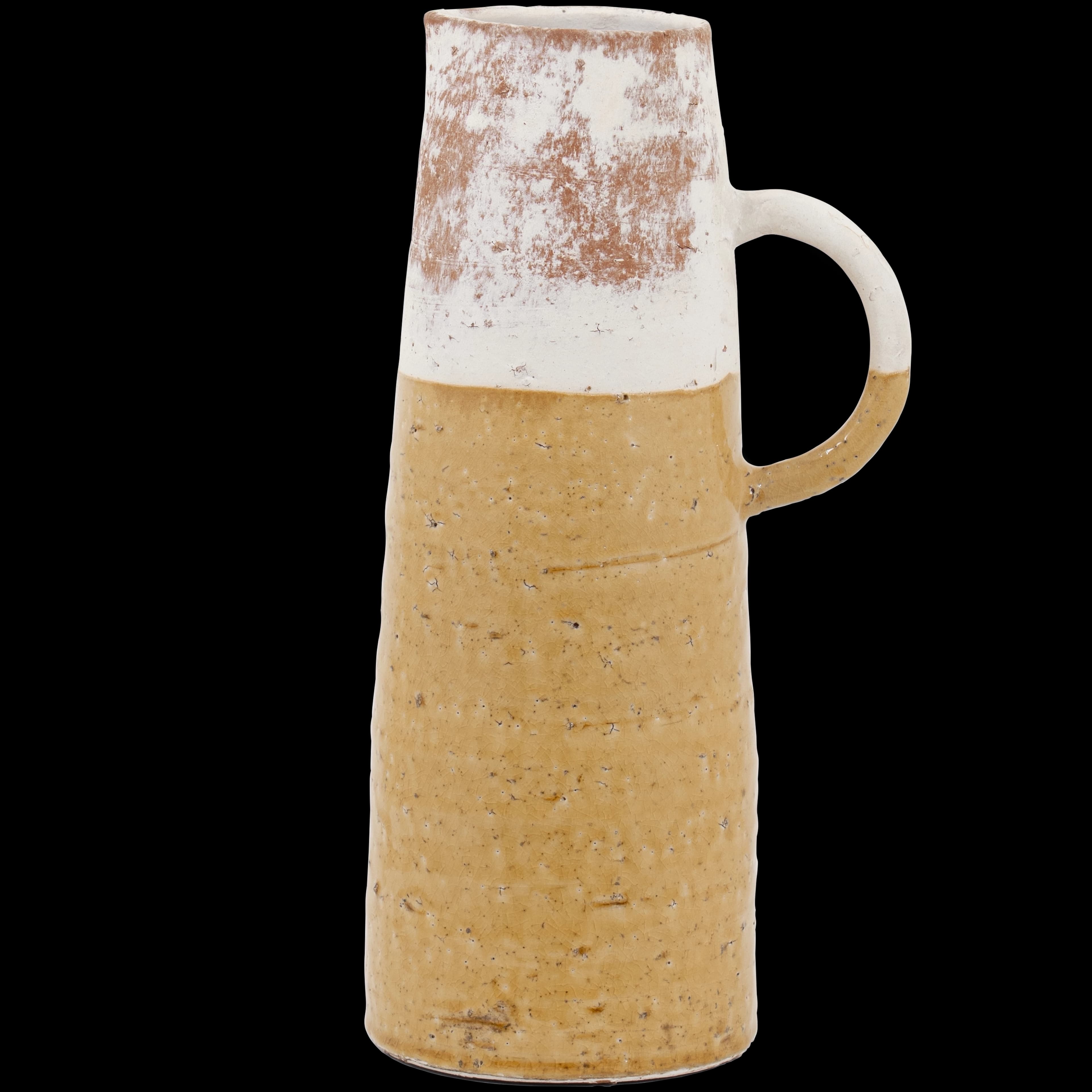 Leva Terra vases in white and beige, shown in a product front view as image 1