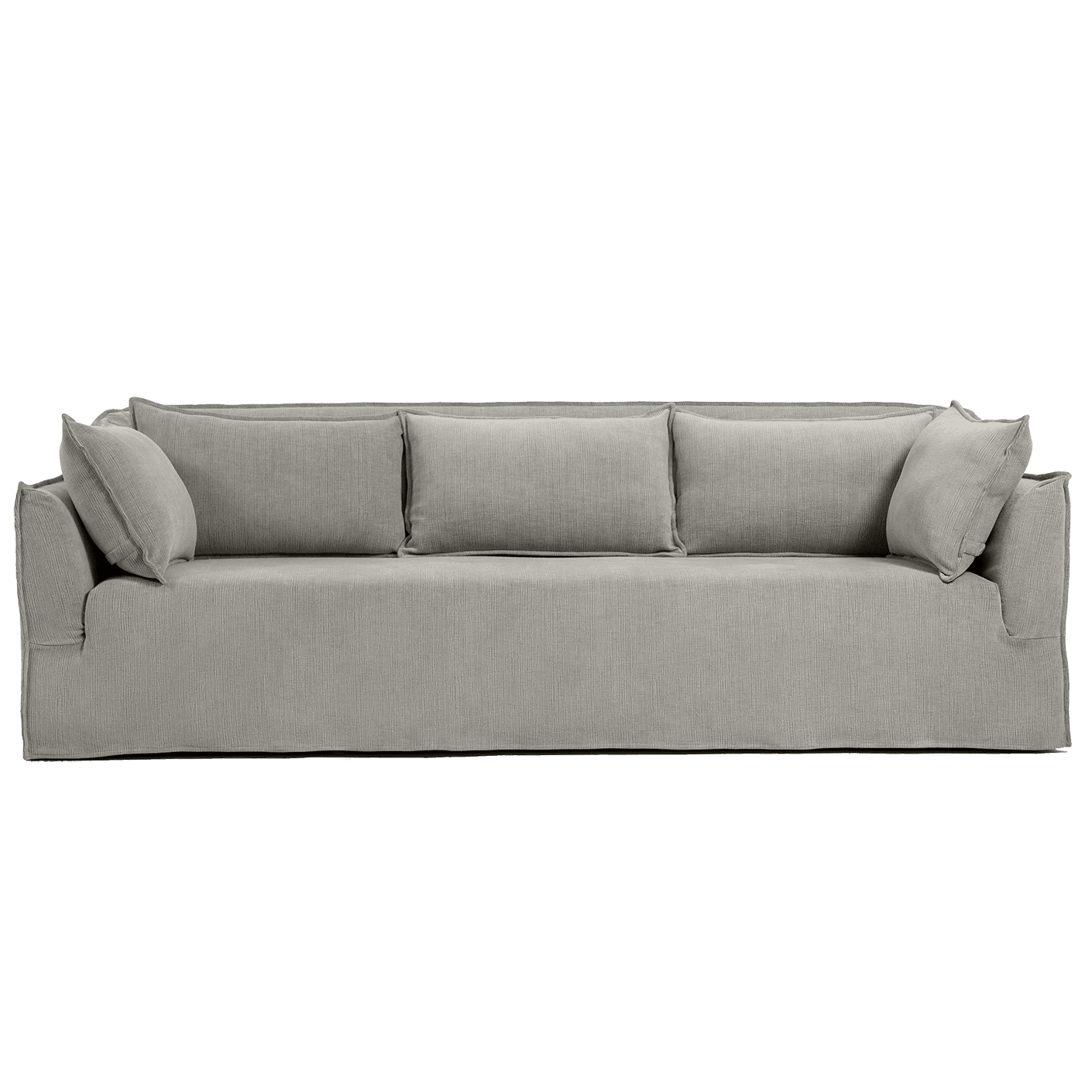 Miro Warm Stone sofa in warm stone, shown in a product front view as image 1