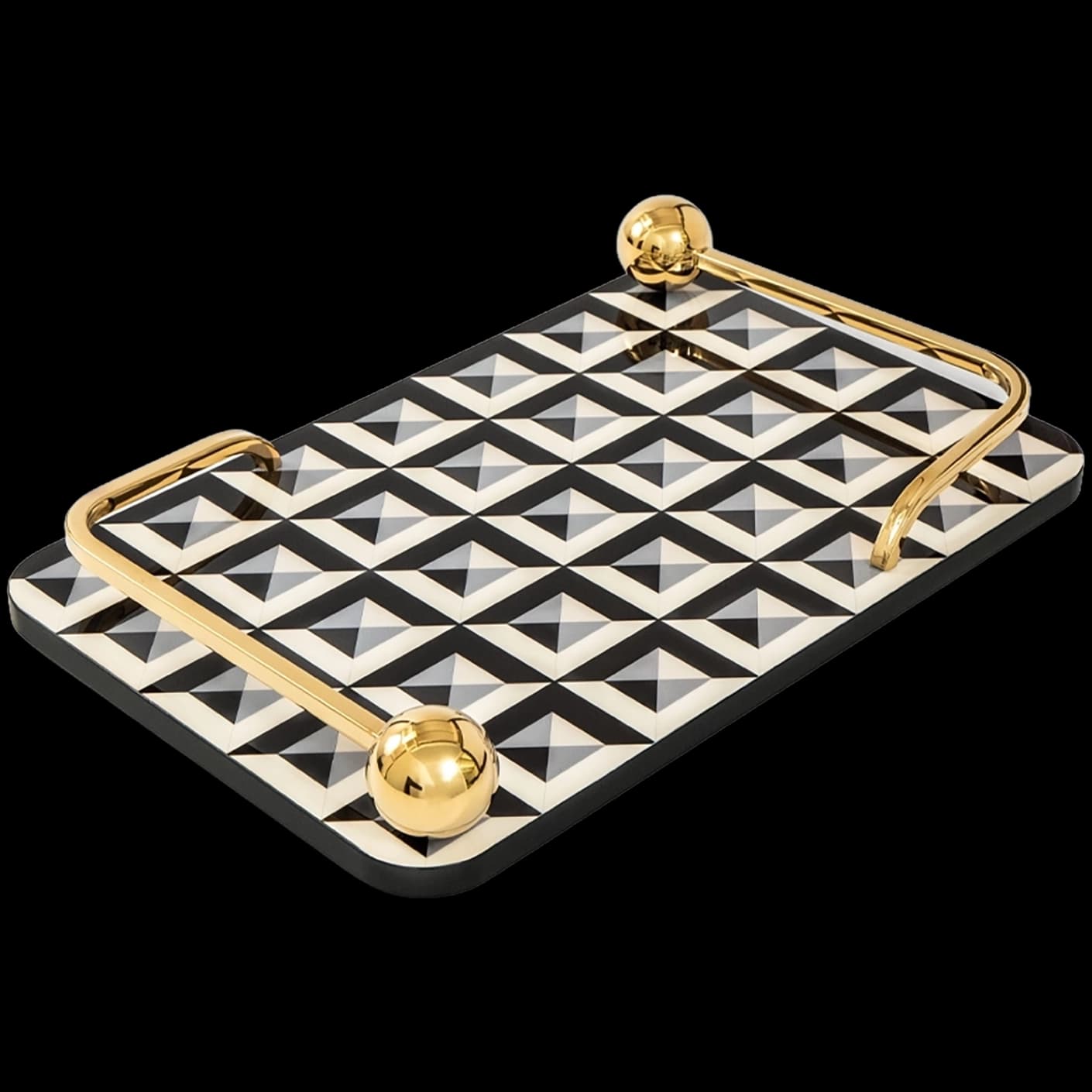 Stephen Bandiagara trays in black and gold, shown in a product front view as image 1