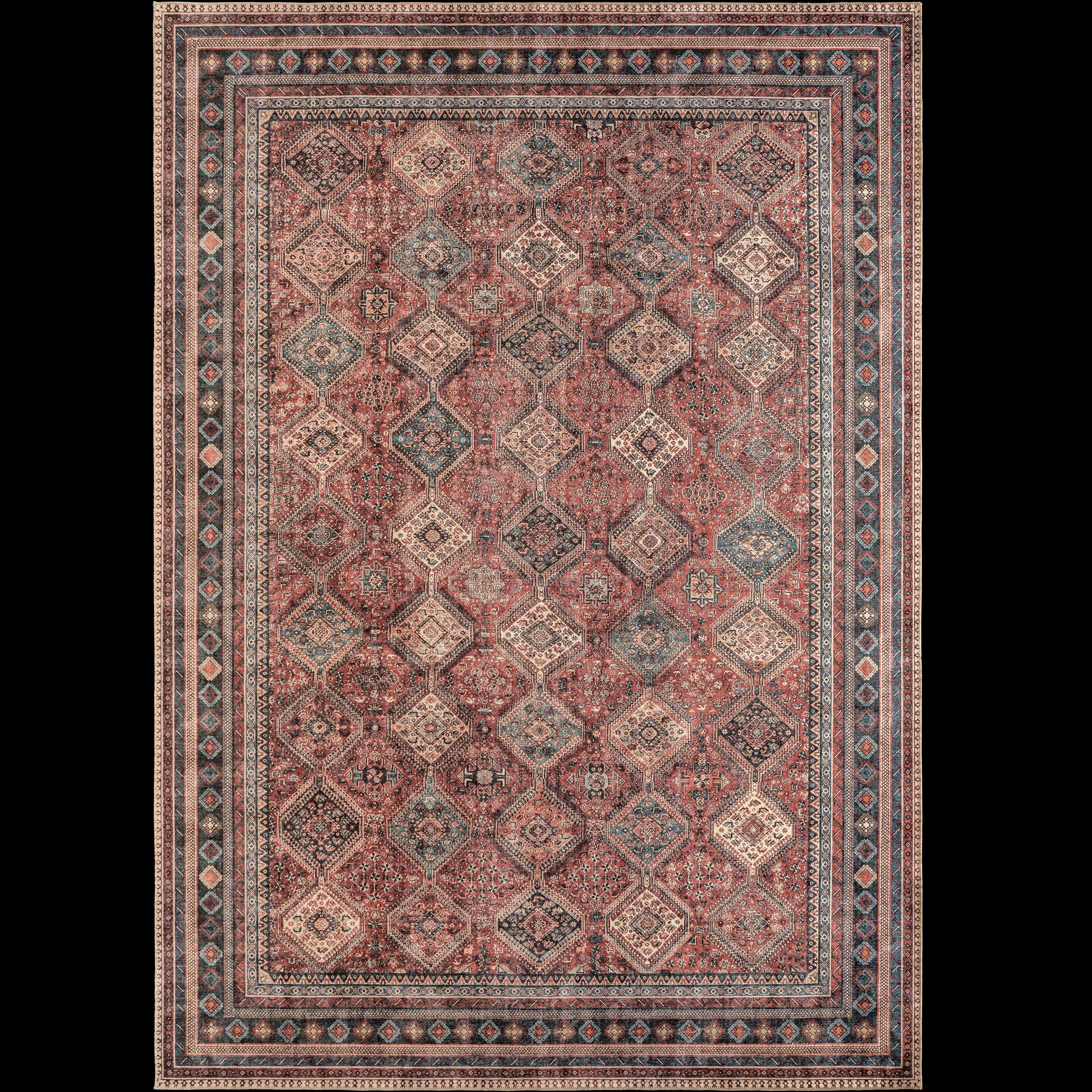 Vince Brick carpets in red, shown in a product top view as image 1