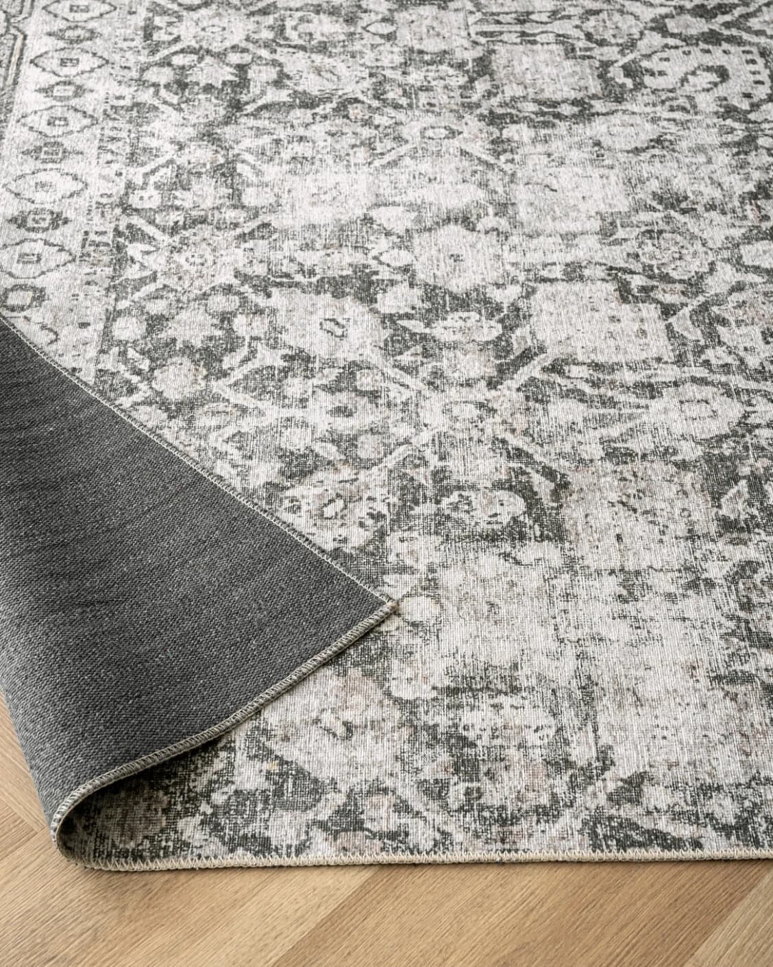 Vince Porcini Runners carpet in grey and charcoal, shown in a product close-up as image 5