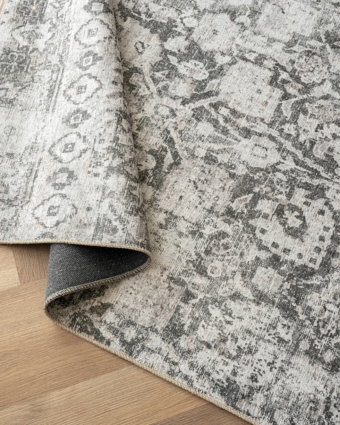 Vince Porcini Runners carpet in grey and charcoal, shown in a product close-up as image 6