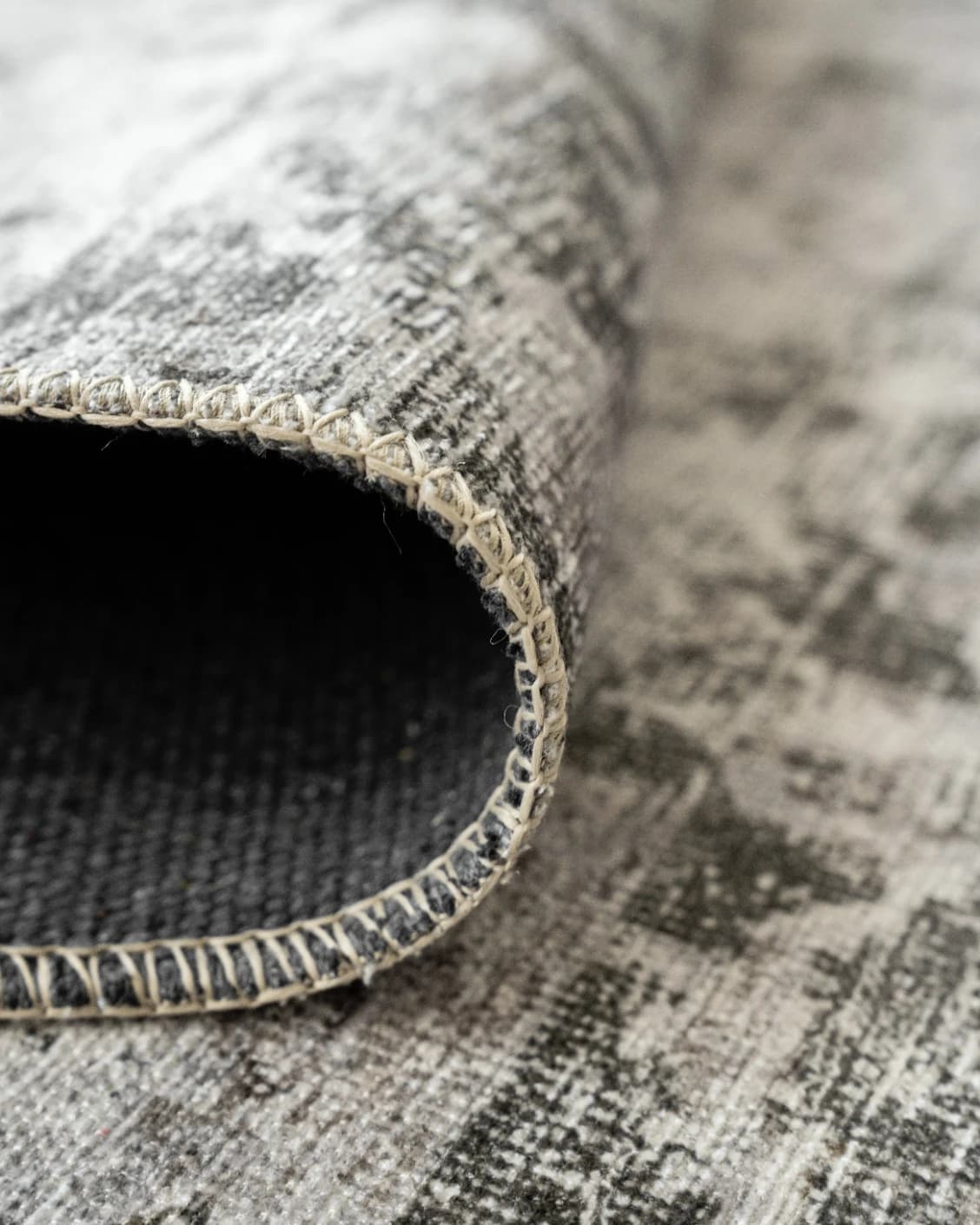Vince Porcini carpet in grey and charcoal, shown in a product close-up as image 12