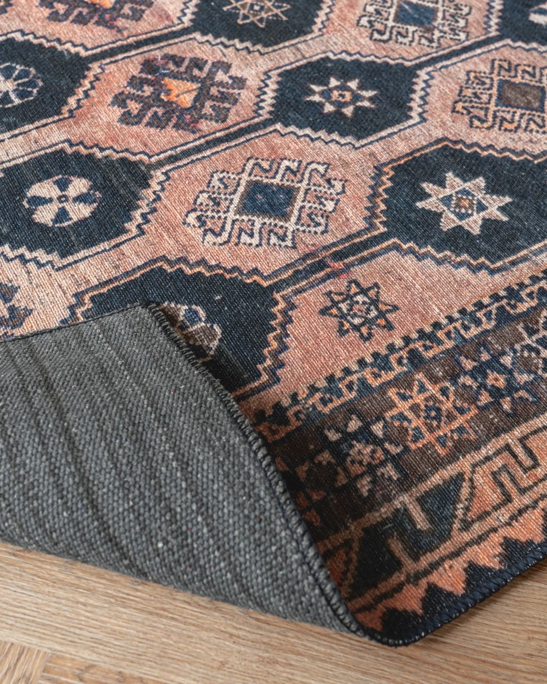 Vincent Blossom carpet in pink, blue and multicolour, shown in a product close-up as image 28
