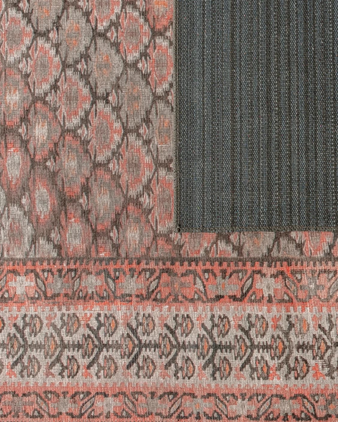 Vincent Copper carpet in taupe, orange and multicolour, shown in a product top view as image 32