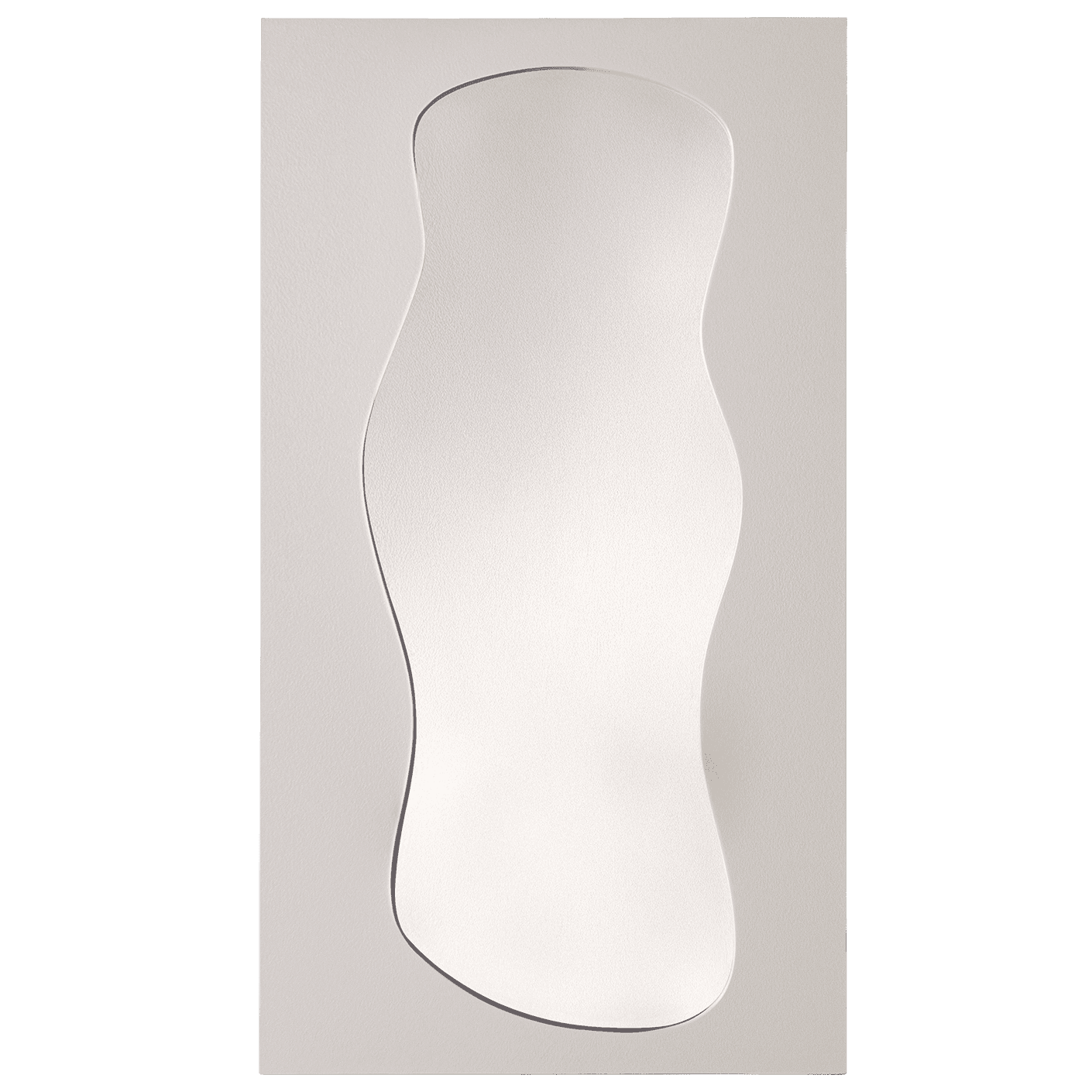 Ivrea mirror in soft ivory and stone, shown in a product front view as image 1