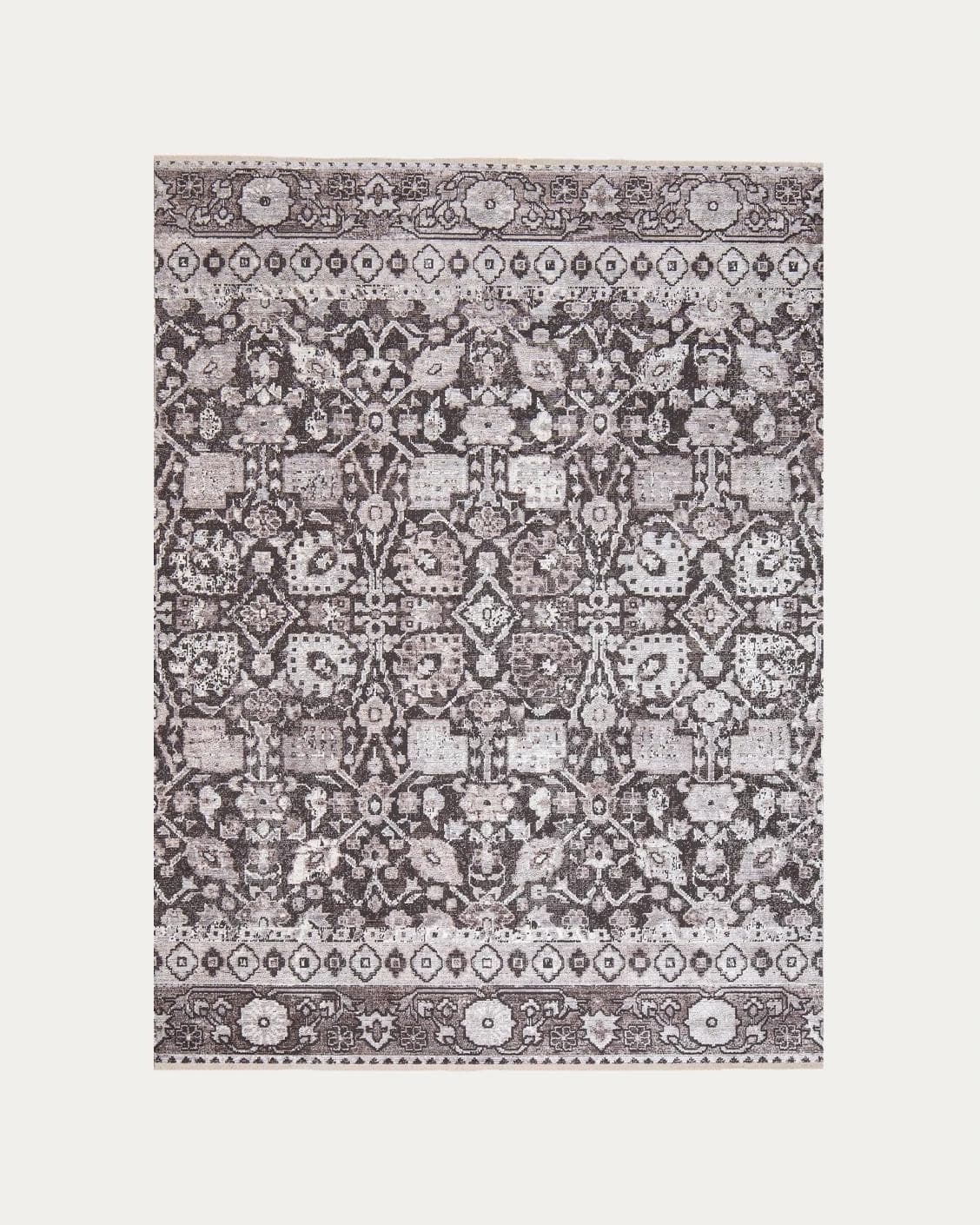 Jerik Ashton carpets in grey, shown in a product top view as image 1