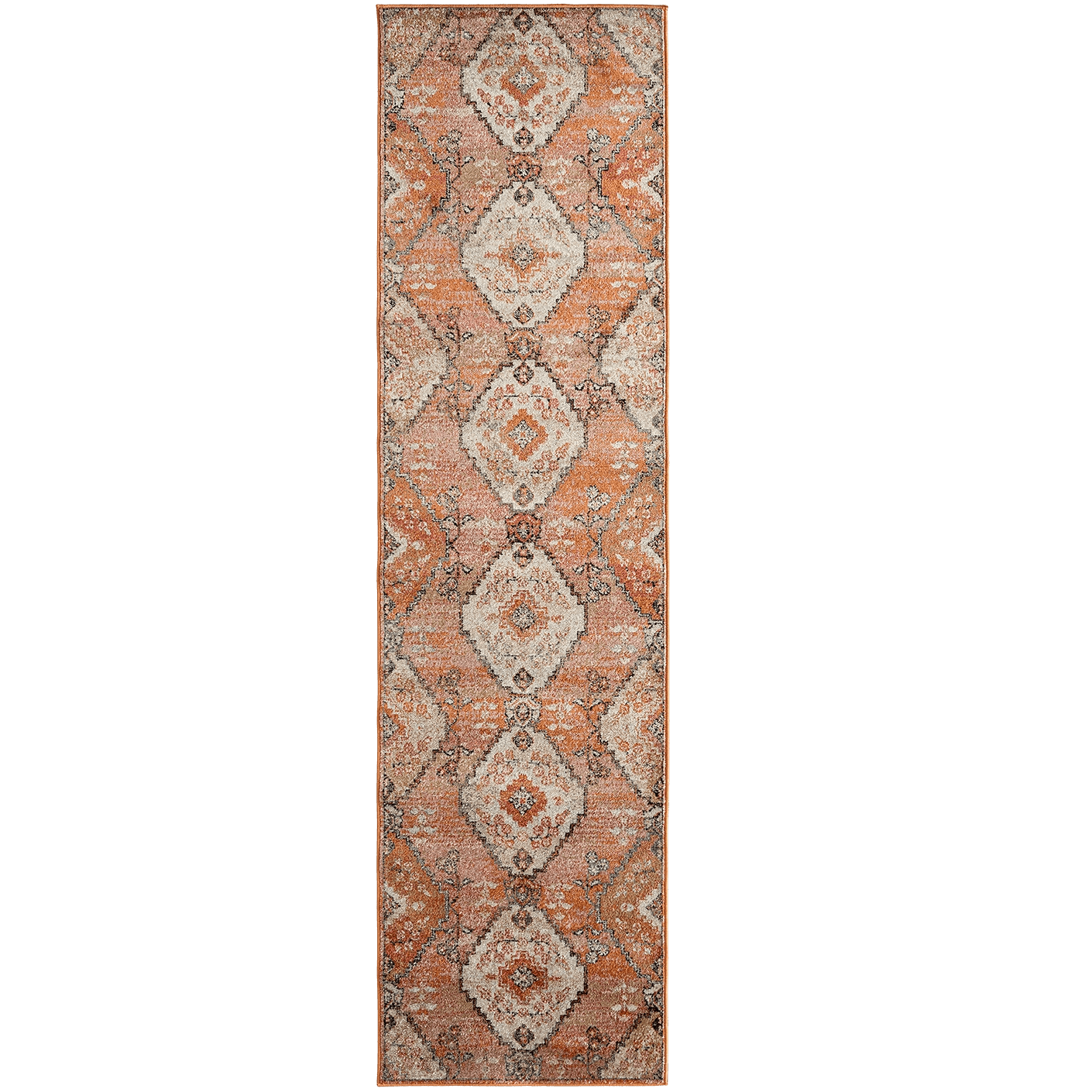 Julian Coral carpets in orange and rust, shown in a product top view as image 1