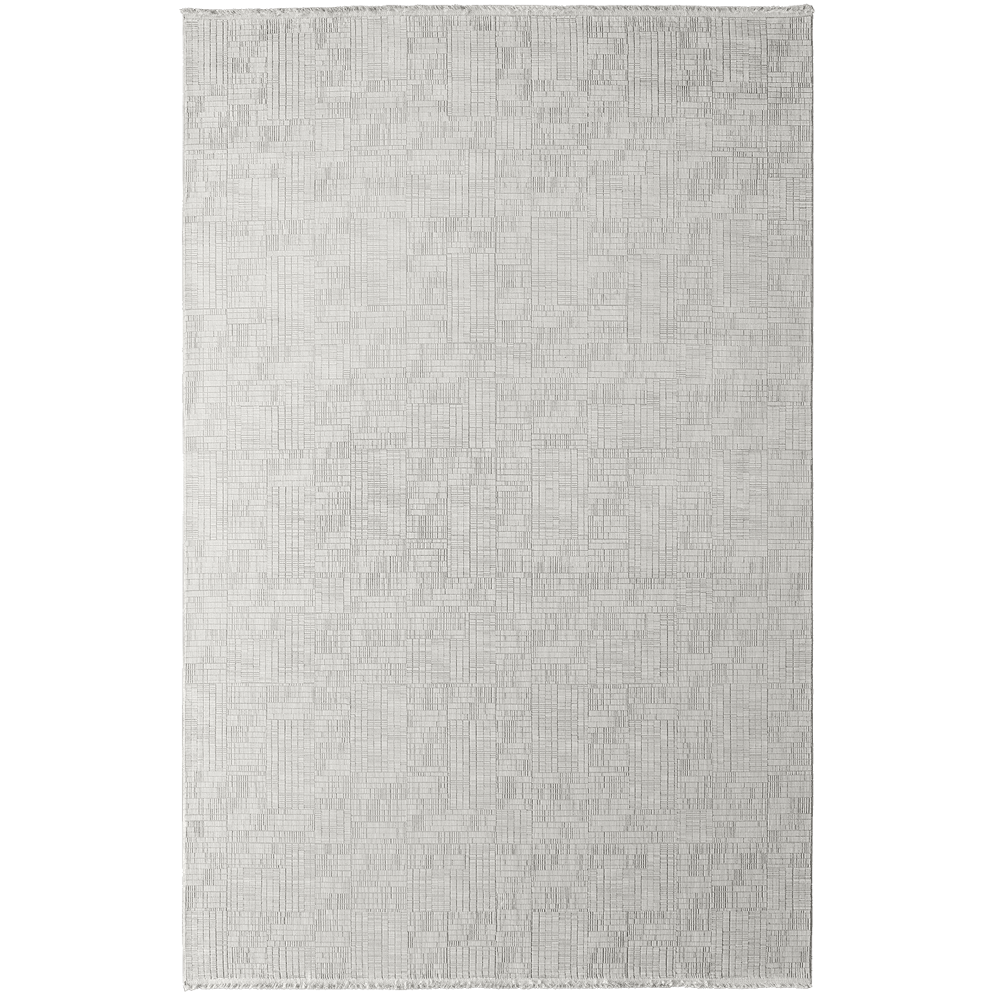Laino Ashton carpets in ivory and grey, shown in a product top view as image 1