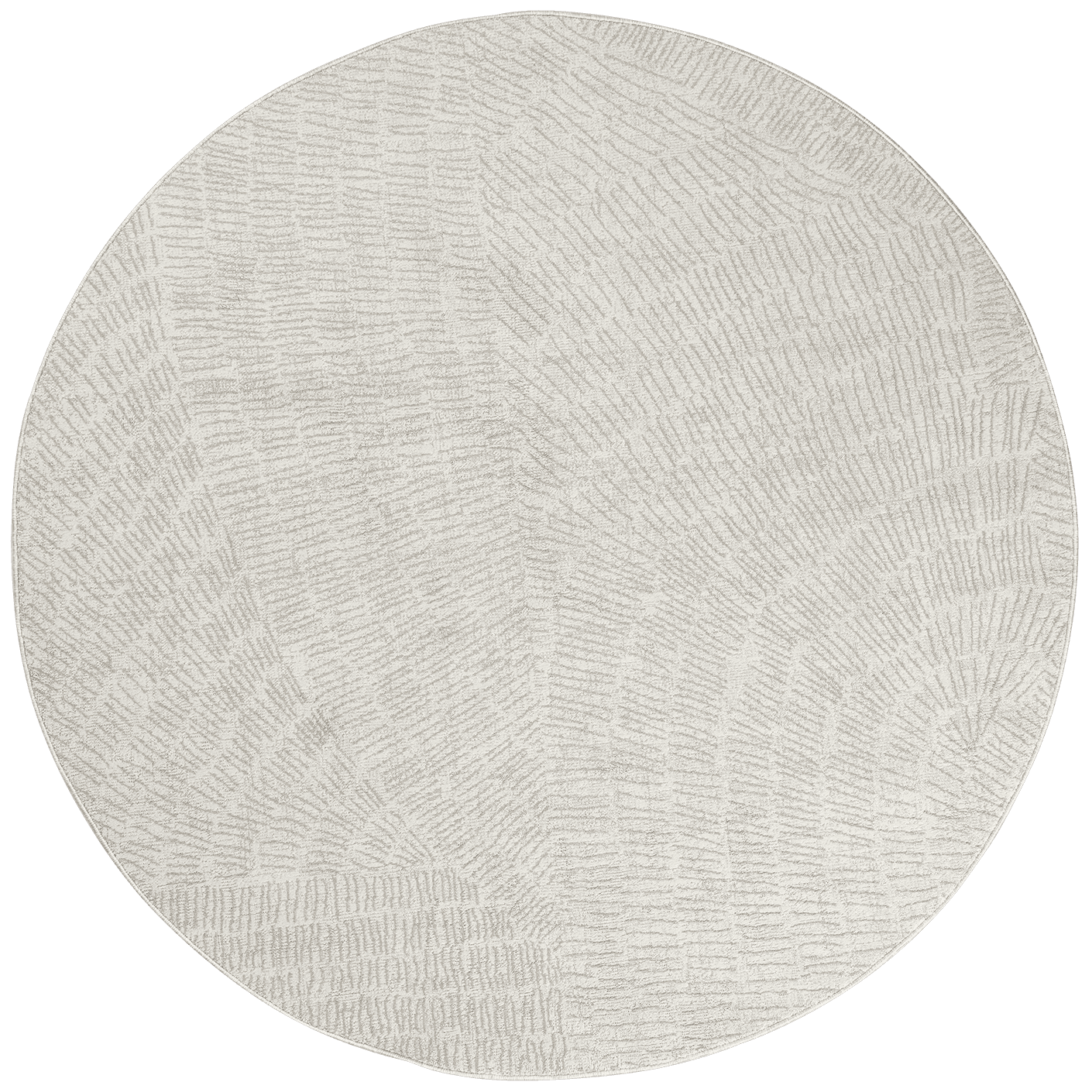 Link Sandy Round carpet in beige, shown in a product top view as image 1