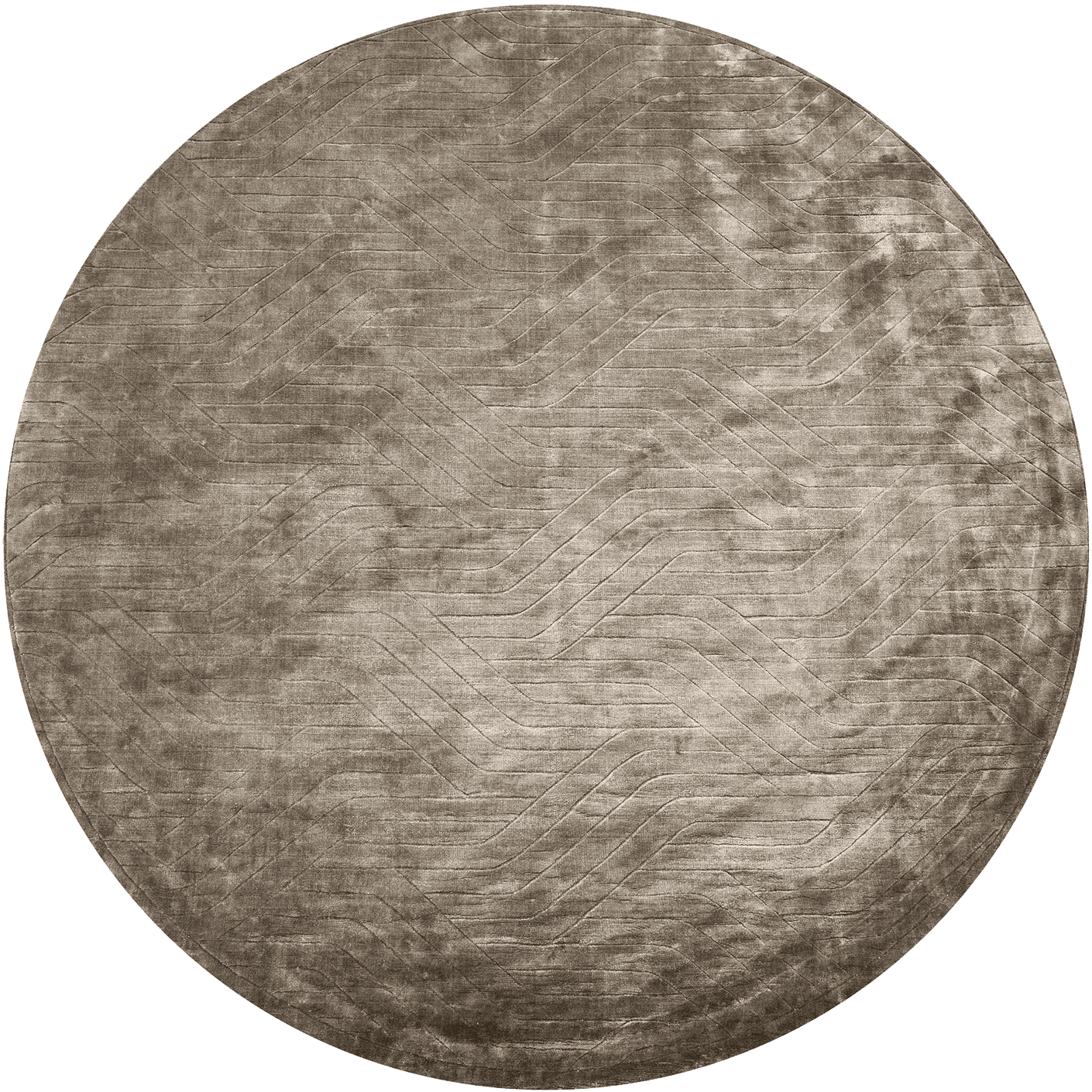 Madox Sandy Round carpet in taupe, shown in a product front view as image 1