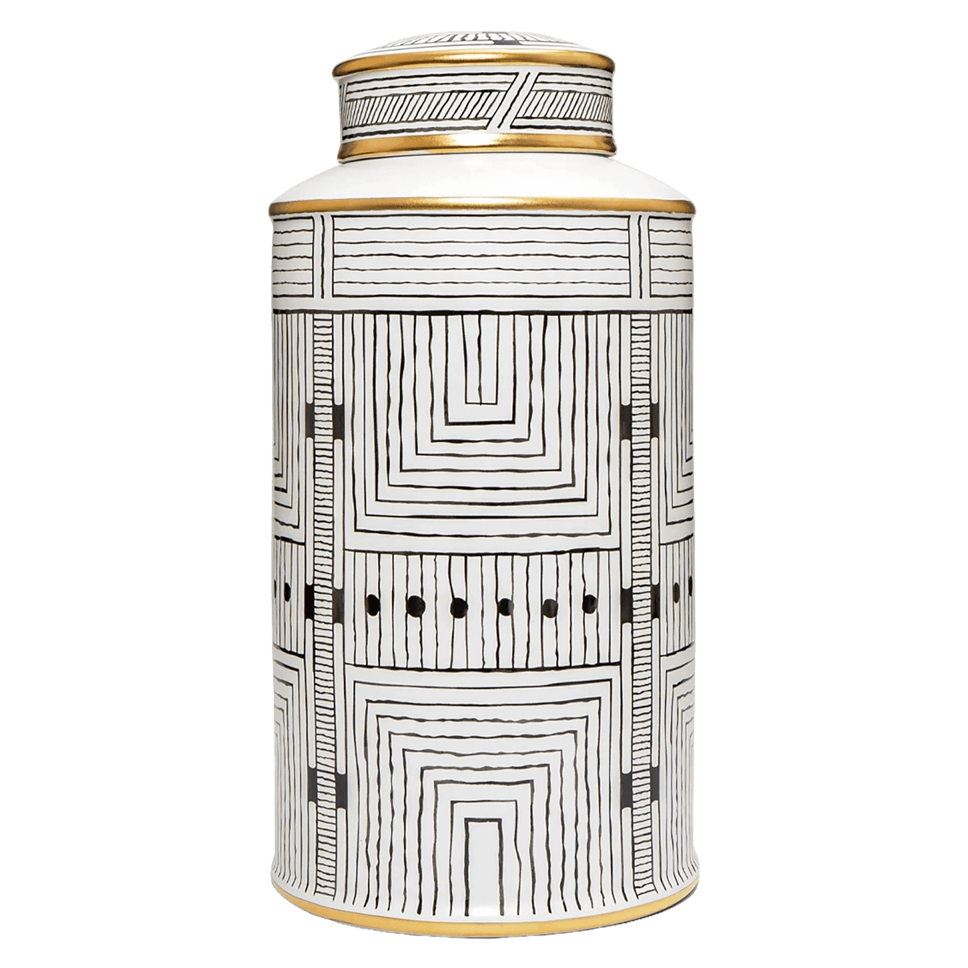 Maze Arneson II canisters in black and white, shown in a product front view as image 1