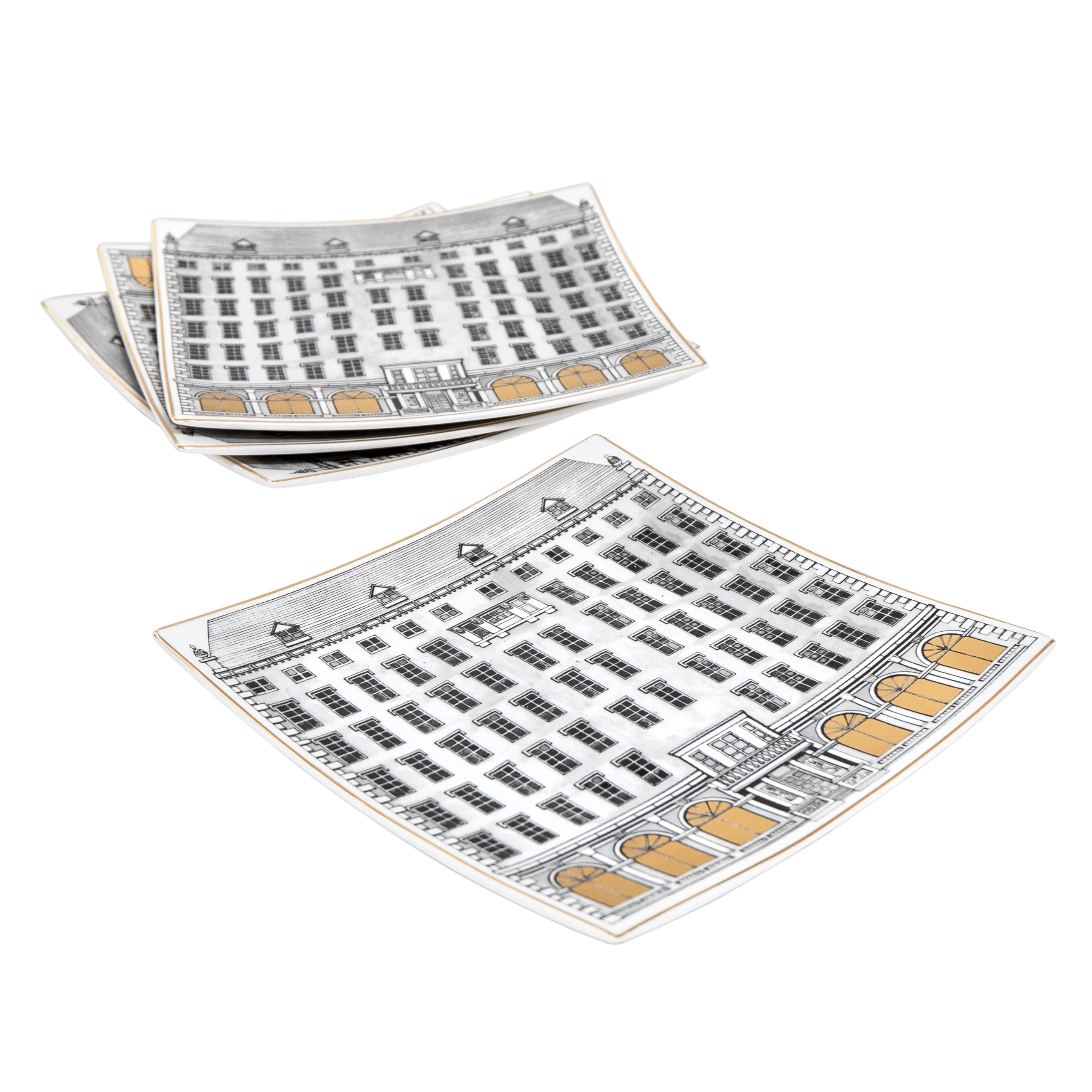 Mia Viktoria plates in black and white, shown in a product front view as image 1
