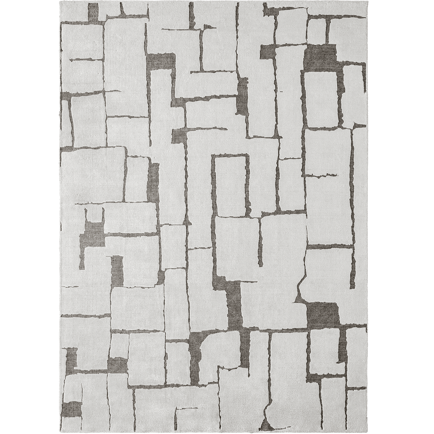 Nico Sandy carpets in ivory, grey and brown, shown in a product top view as image 1