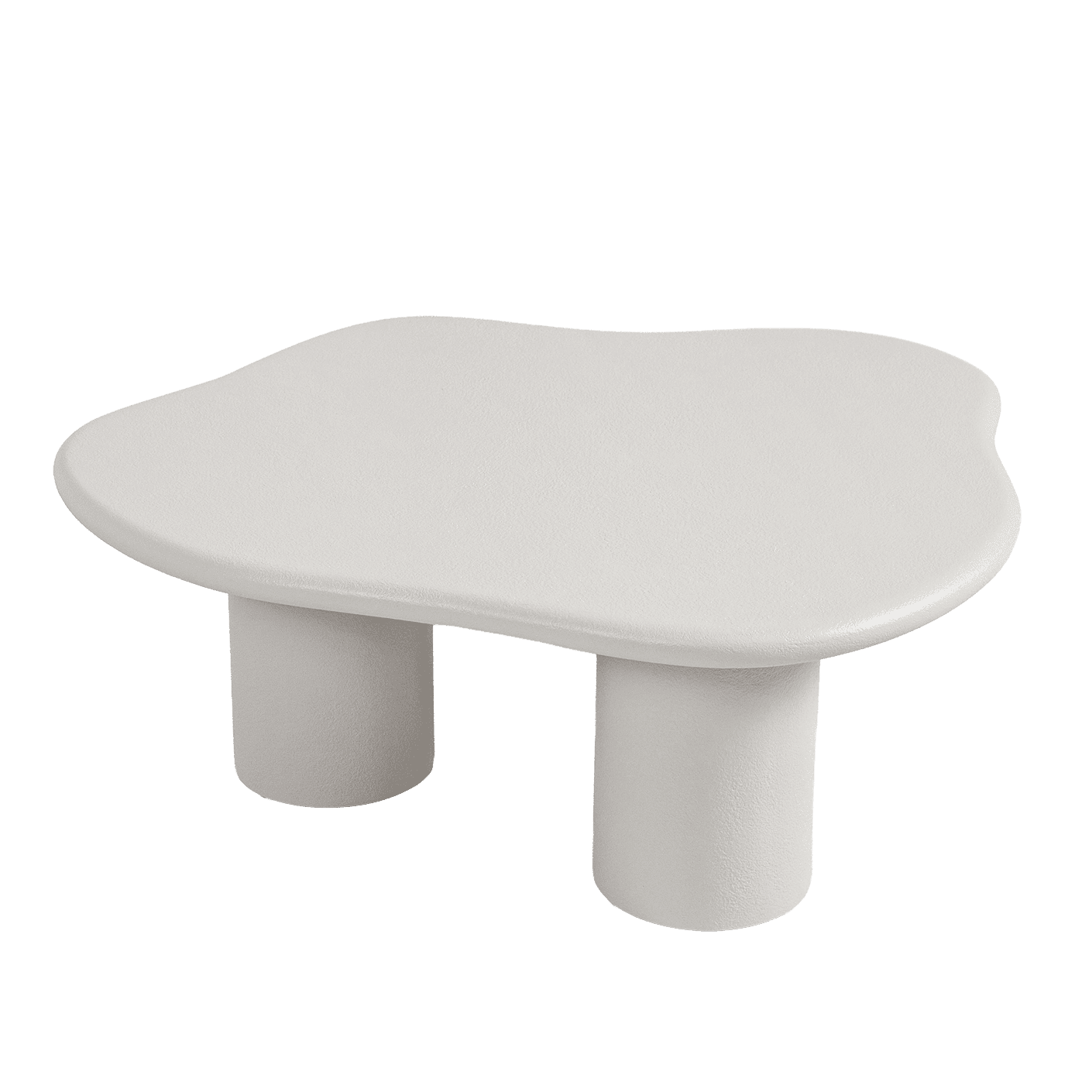 Pienza coffee table in soft ivory and stone, shown in a product front view as image 1