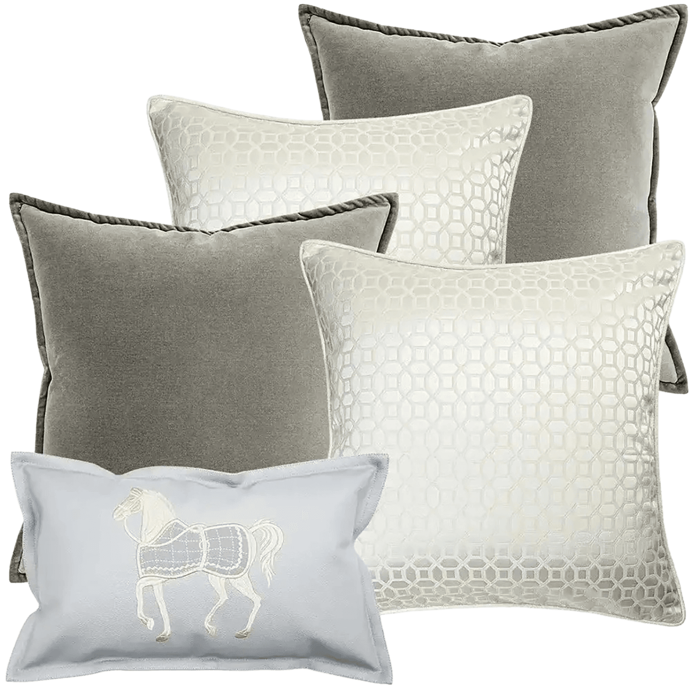 Lorenzo Bundle bundle - indoor in grey, white and blue, shown in a product front view as image 1
