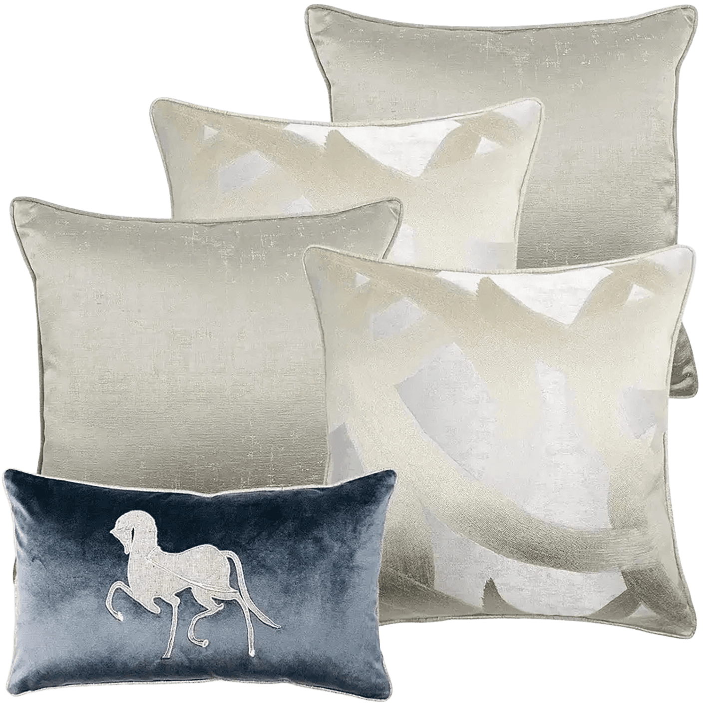 Miguel Bundle bundle - indoor in silver, beige and blue, shown in a product front view as image 1