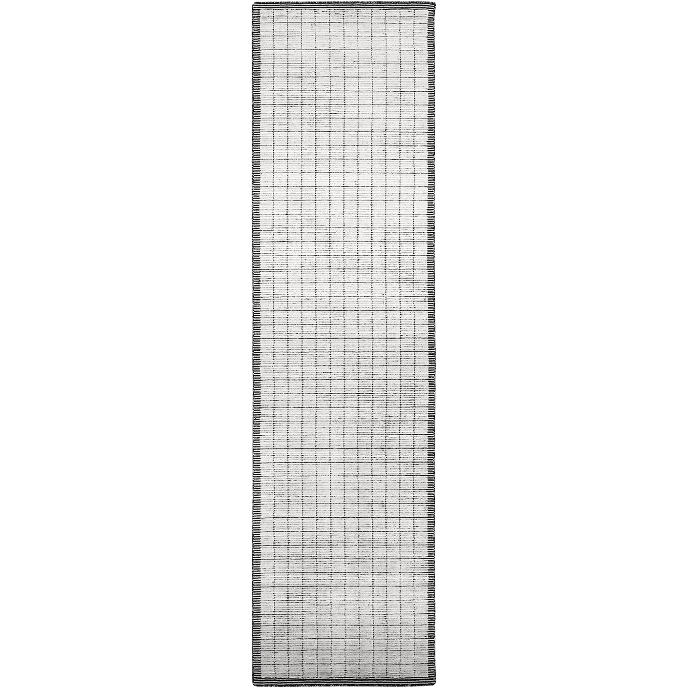 Taylor Bianca Runners carpet in black and white, shown in a product top view as image 1