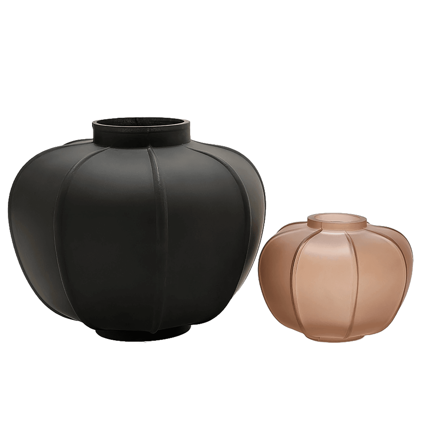 Valeria Storms Bundle vases in black, shown in a product front view as image 1