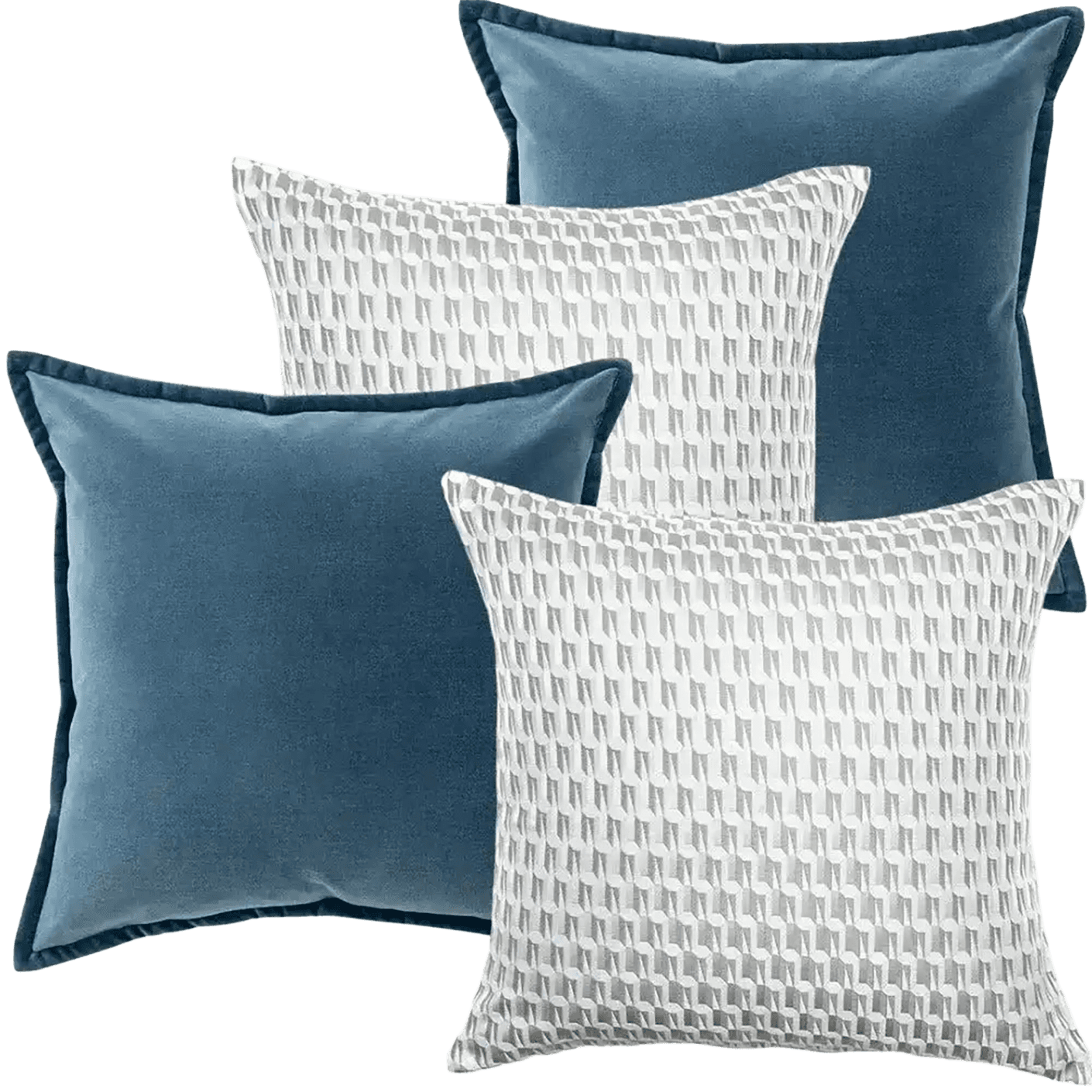 Shirley Bundle bundle - indoor in blue, white and silver, shown in a product front view as image 1