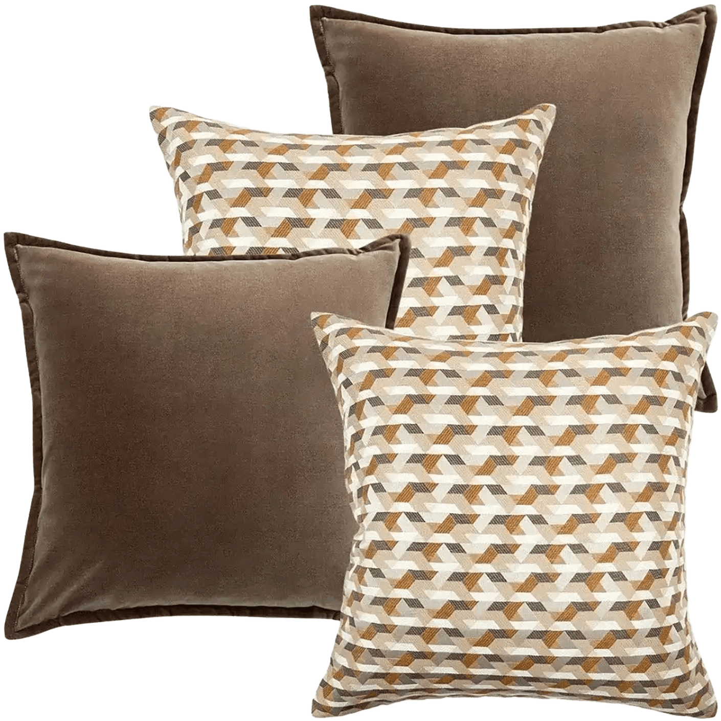 Marilyn Bundle bundle - indoor in brown, orange and beige, shown in a product front view as image 1