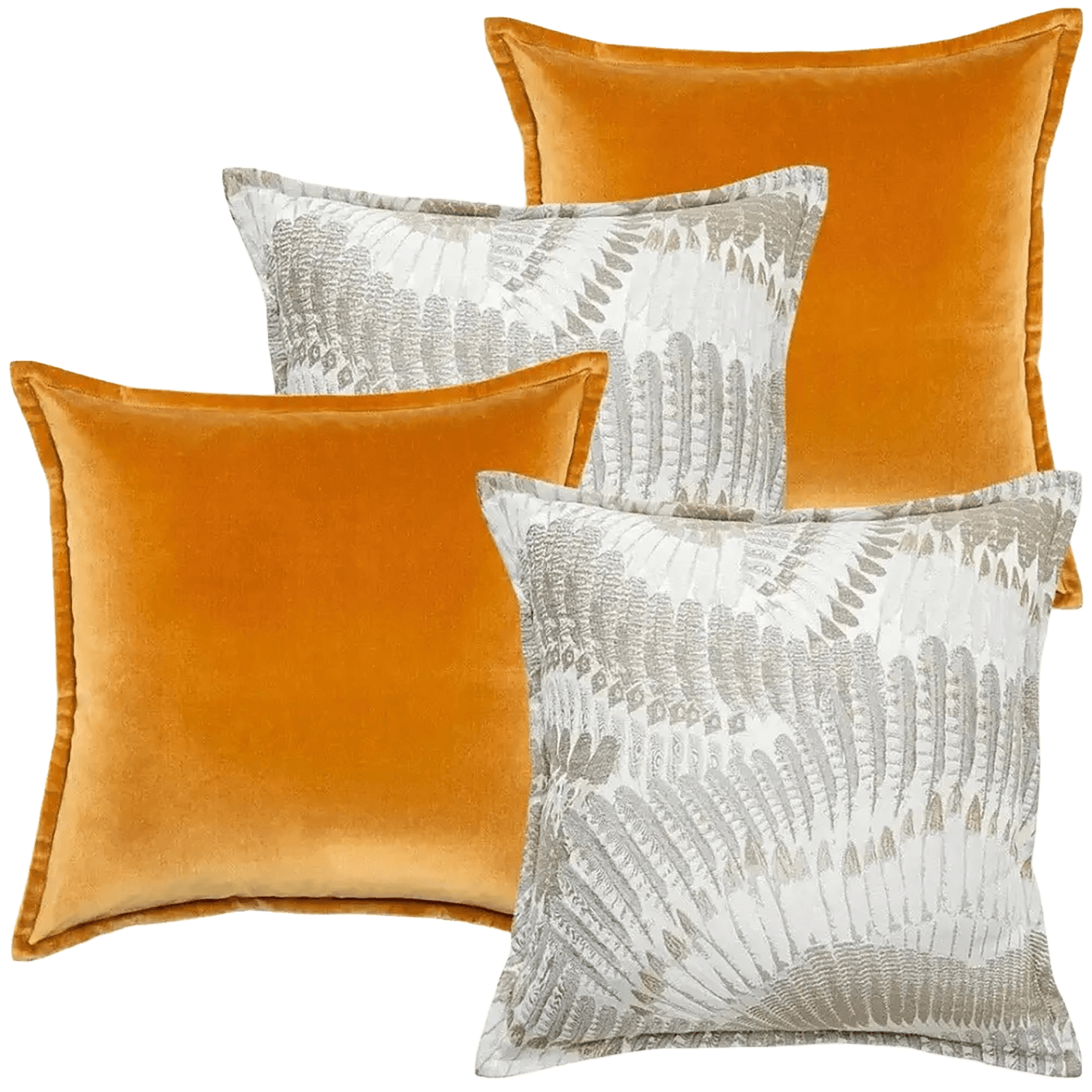 Emilia Bundle bundle - indoor in orange, brown and grey, shown in a product front view as image 1