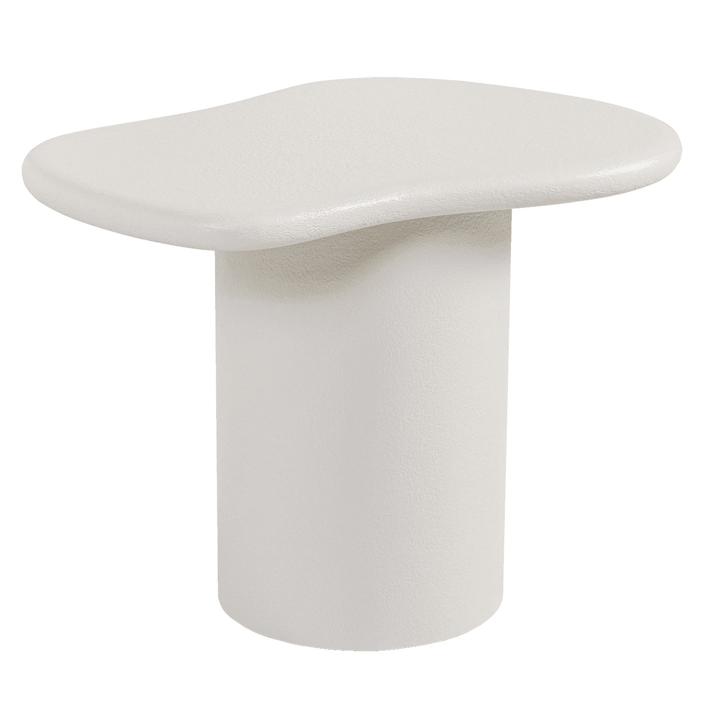 Verona side table in soft ivory and stone, shown in a product front view as image 1