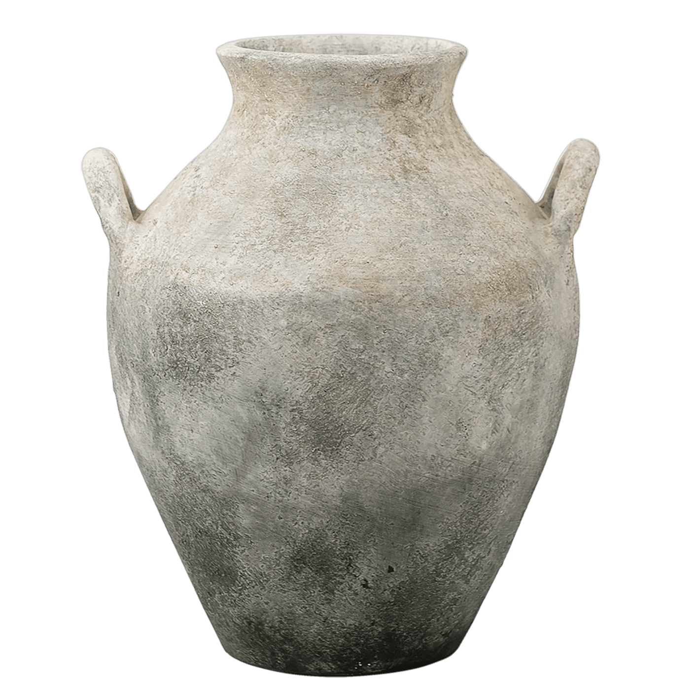 Vess Terra vases in stone and grey, shown in a product front view as image 1