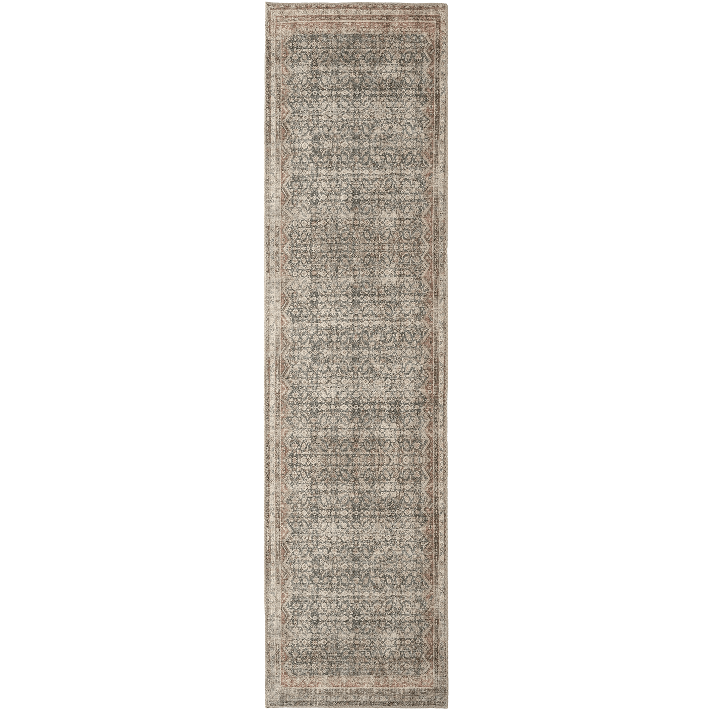 Vince Denim carpets in beige, rust and multicolour, shown in a product top view as image 1