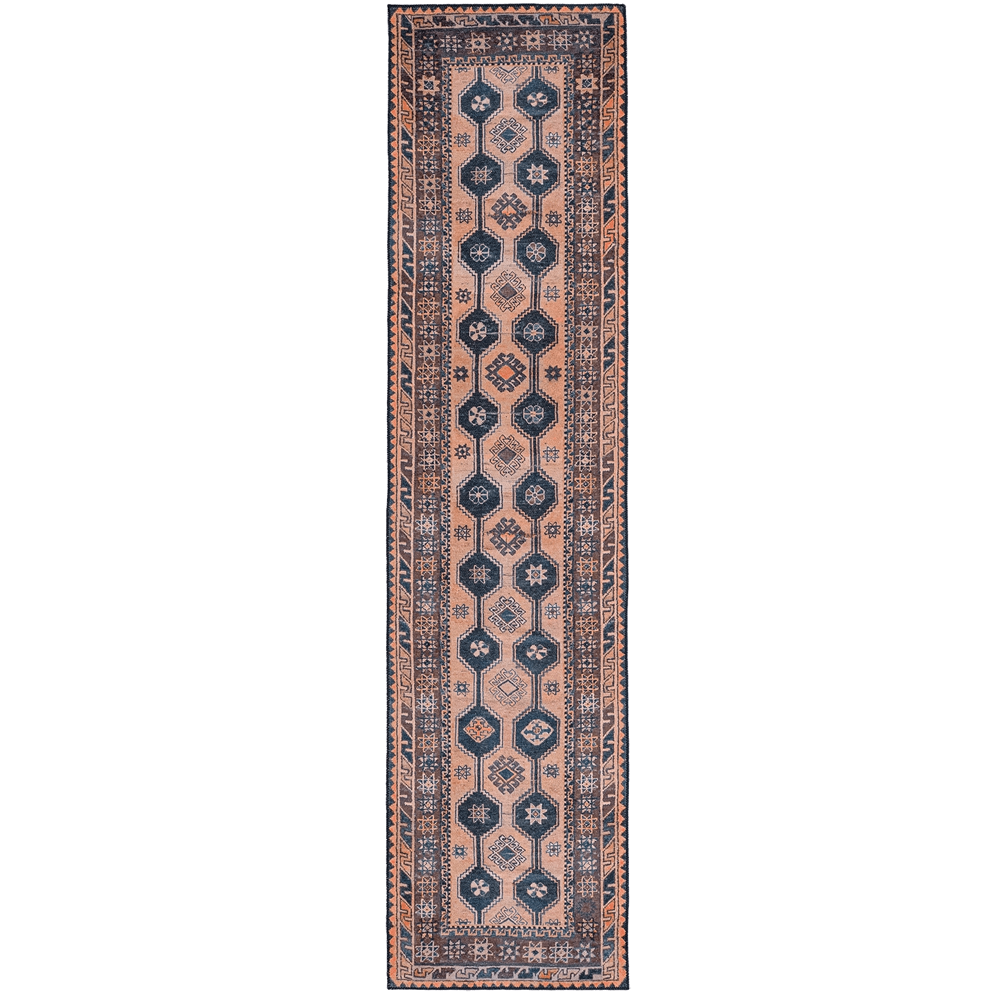 Vincent Blossom carpets in pink, blue and multicolour, shown in a product top view as image 1