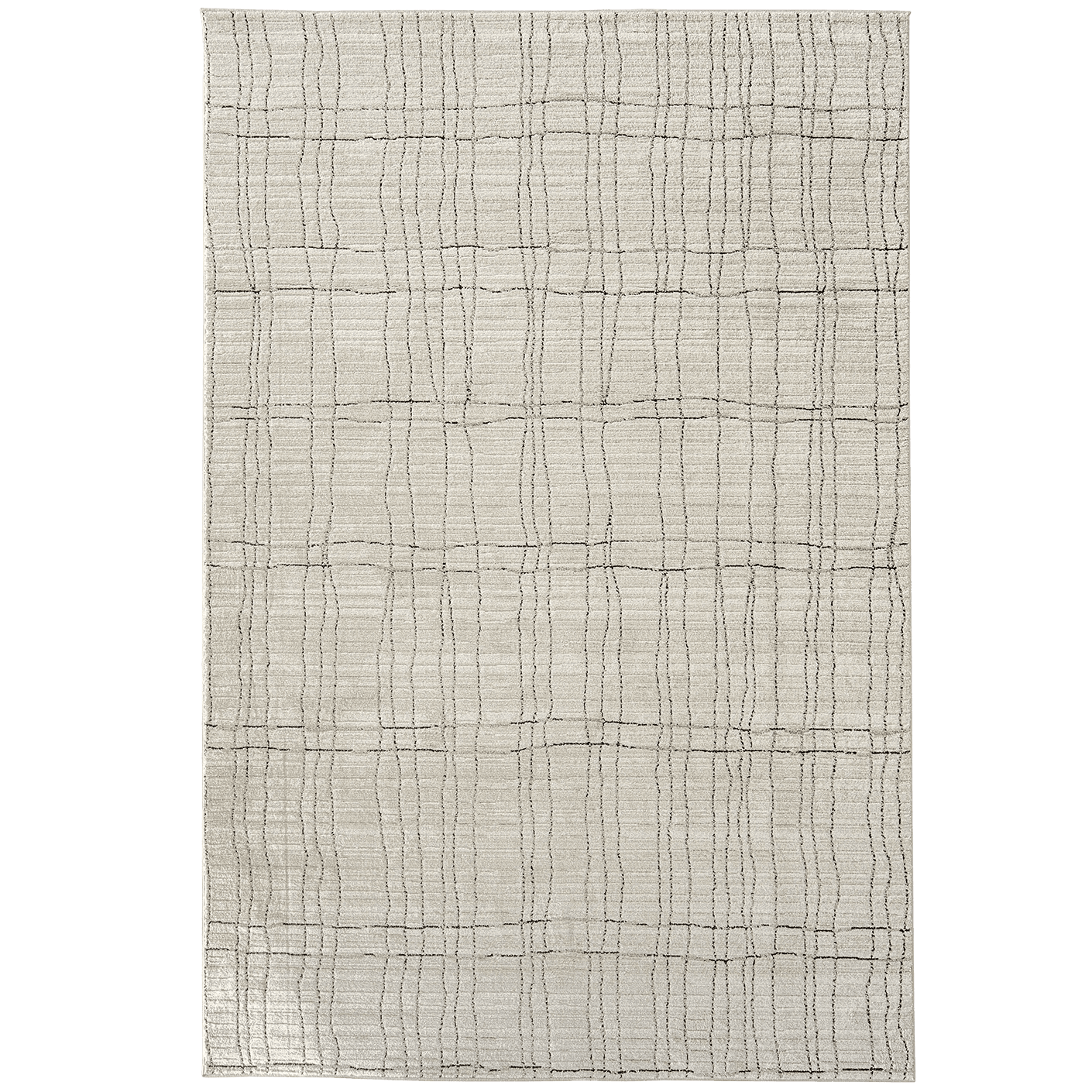 Zen Bianca carpets in charcoal and beige, shown in a product top view as image 1