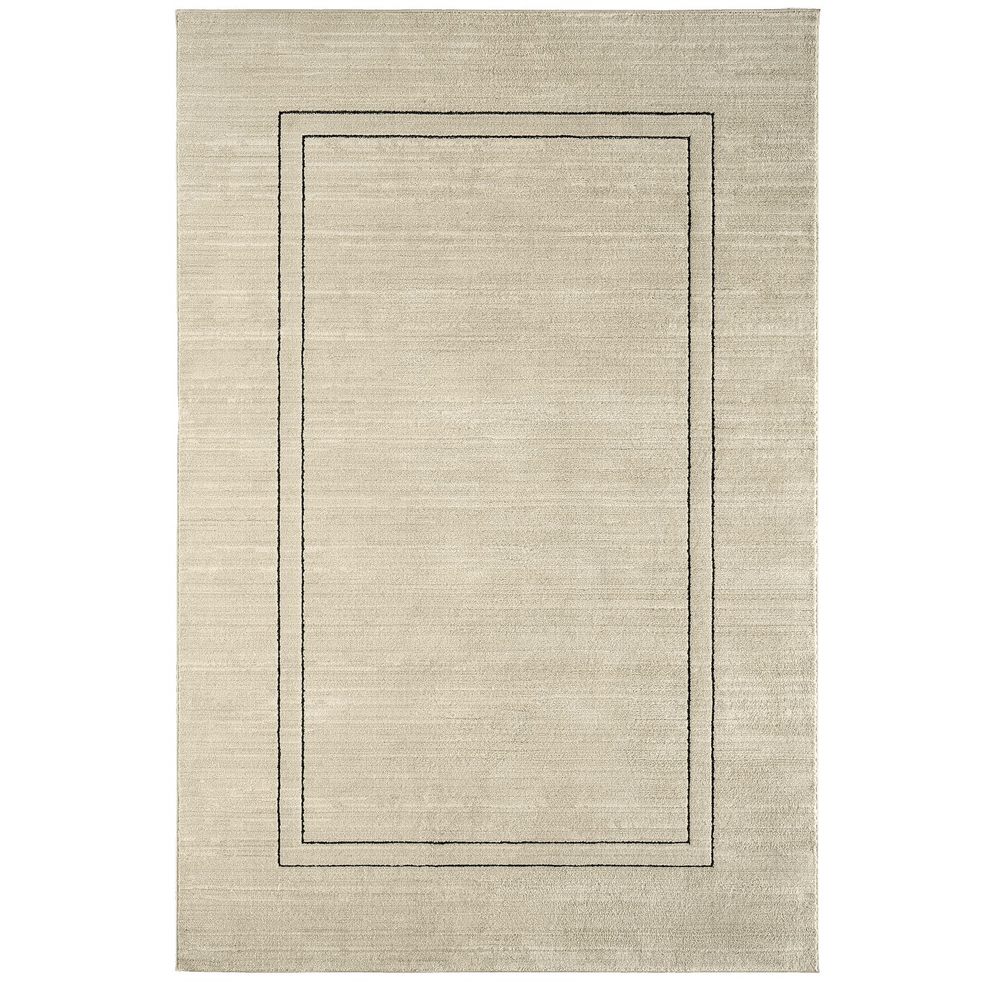 Zen Colin carpets in black and beige, shown in a product top view as image 1
